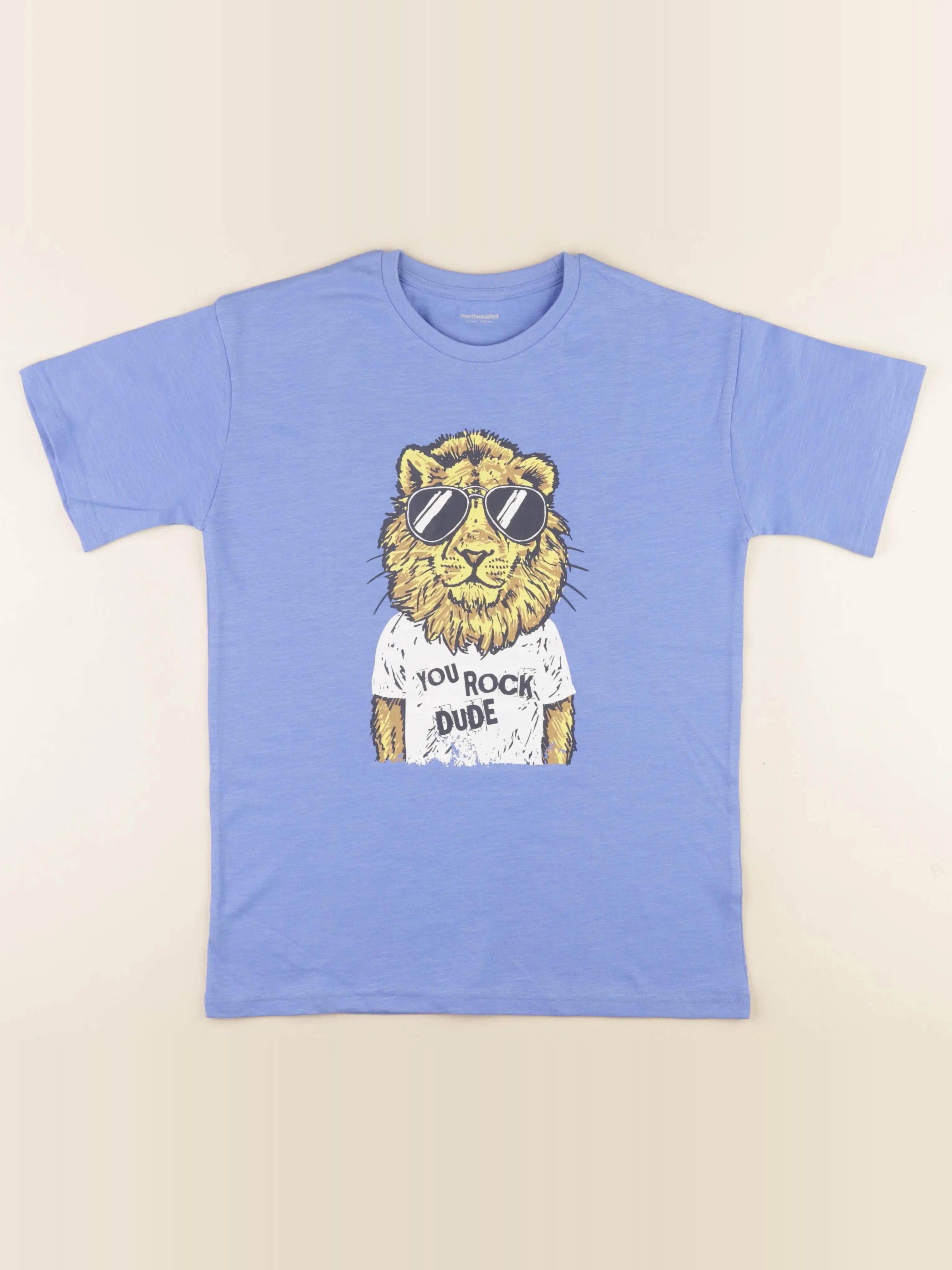 Vertbaudet - tee-shirt bleu - 12 ans