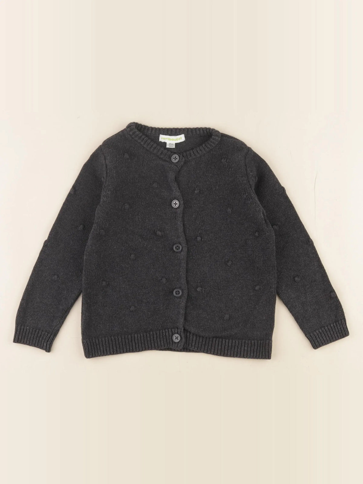 Vertbaudet - gilet gris - 3 ans