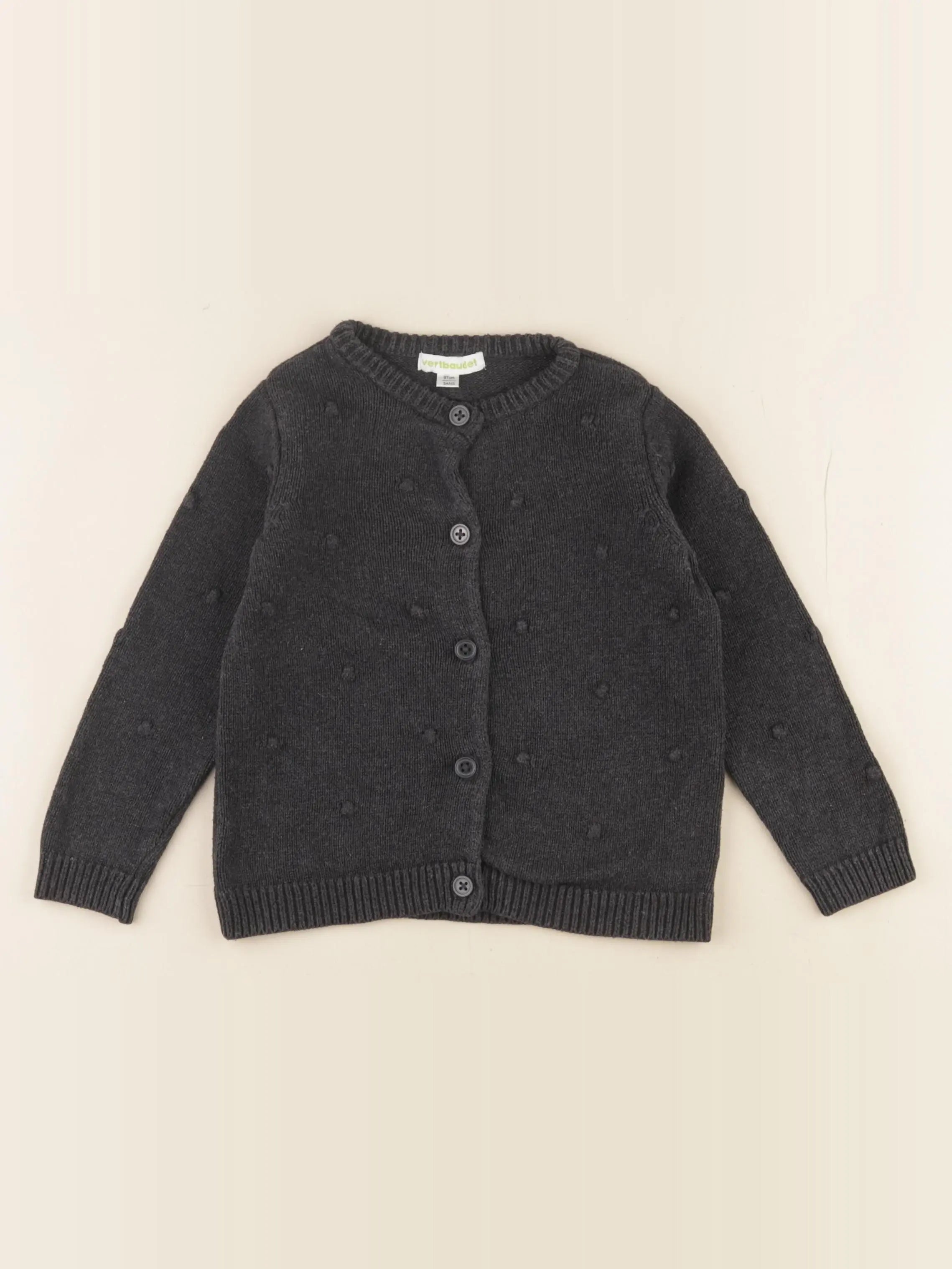 Vertbaudet - gilet gris - 3 ans