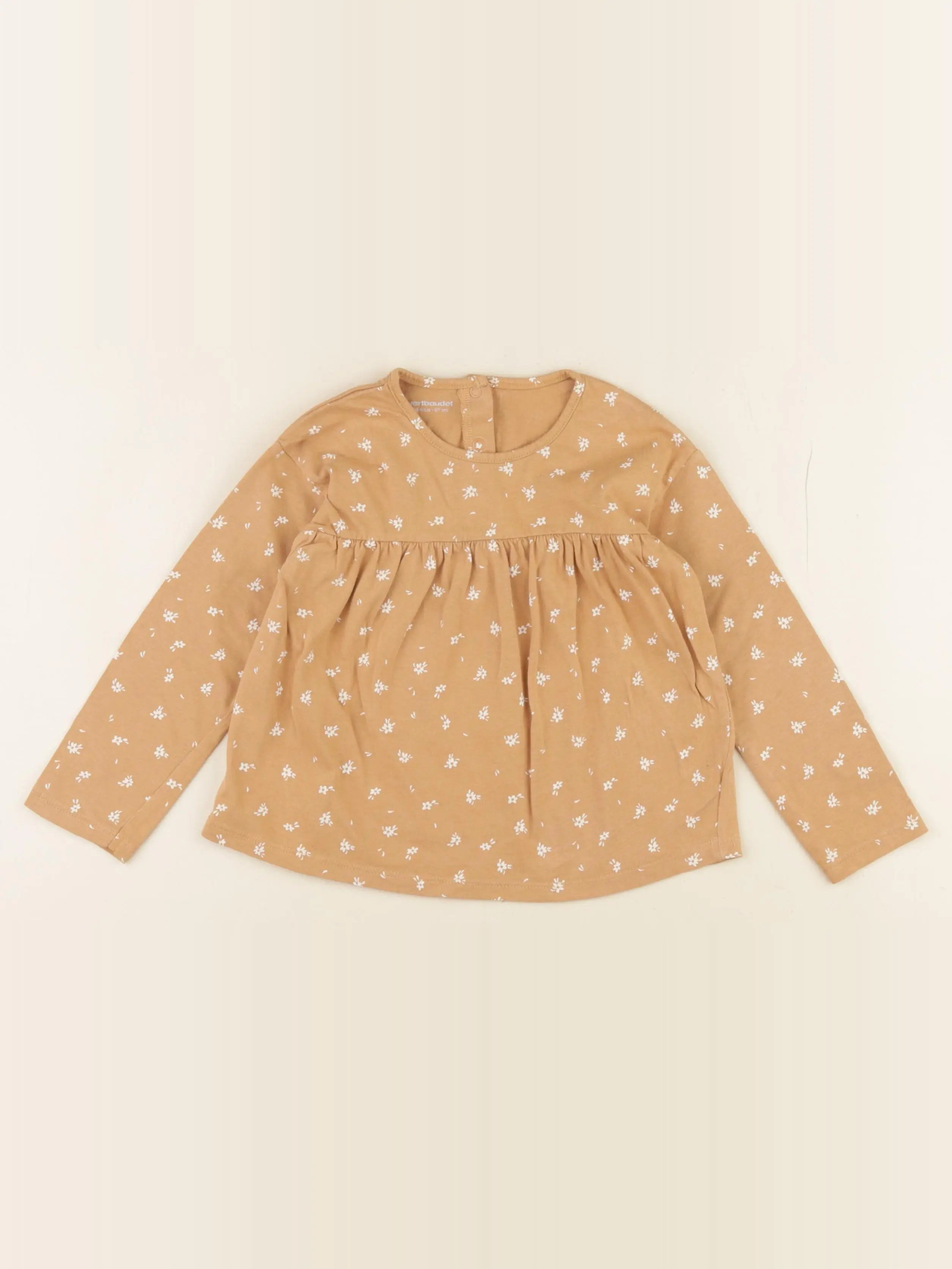 Vertbaudet - tee-shirt jaune - 36 mois