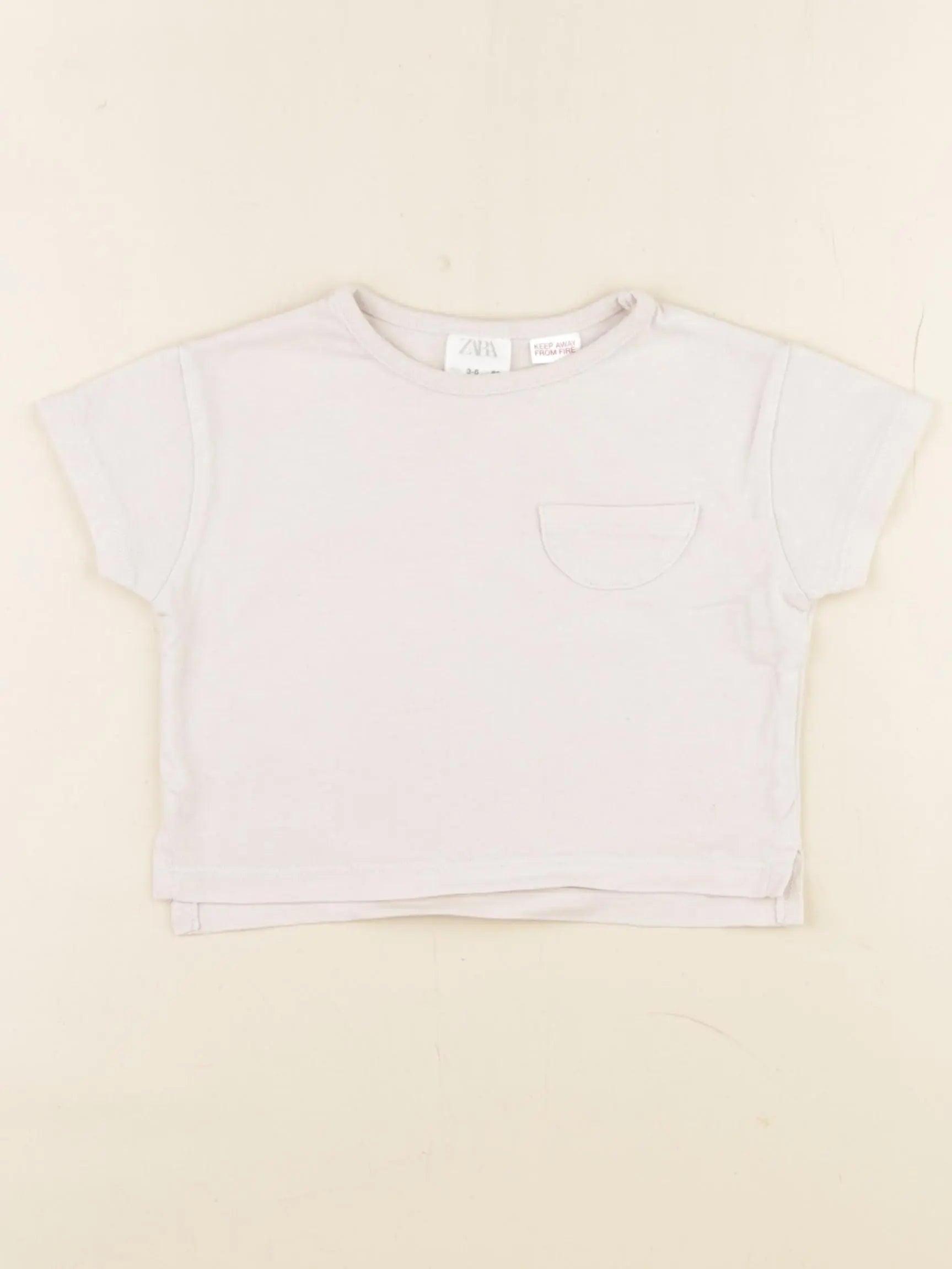 Zara - tee-shirt beige - 3/6 mois
