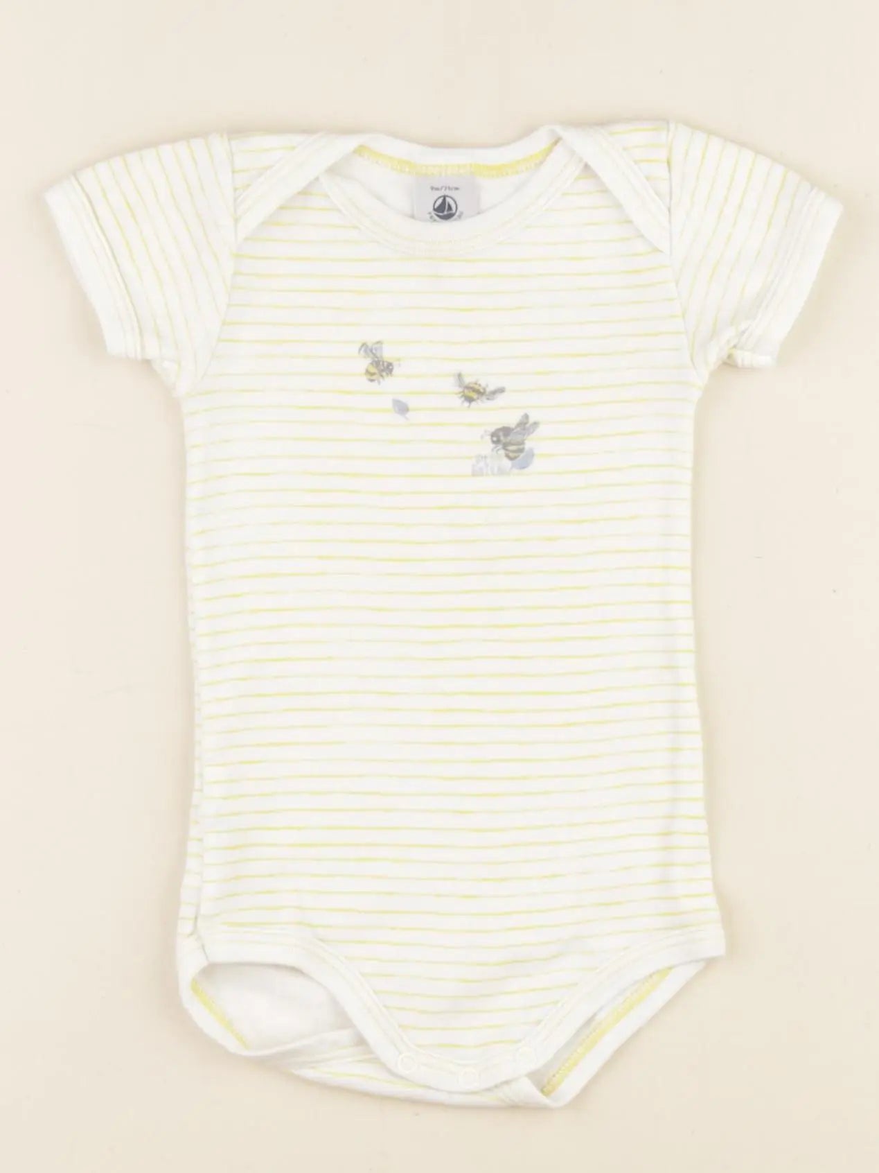 Petit Bateau - body jaune - 9 mois