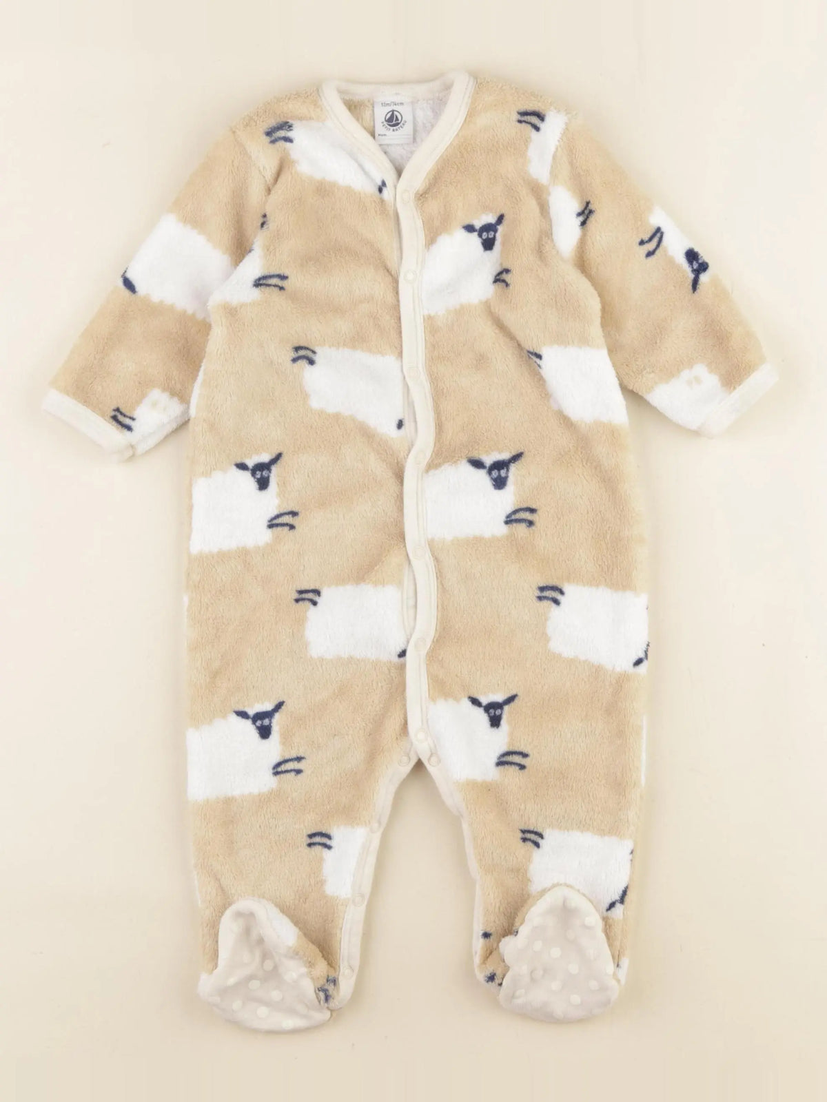 Petit Bateau - sur-pyjama beige - 12 mois