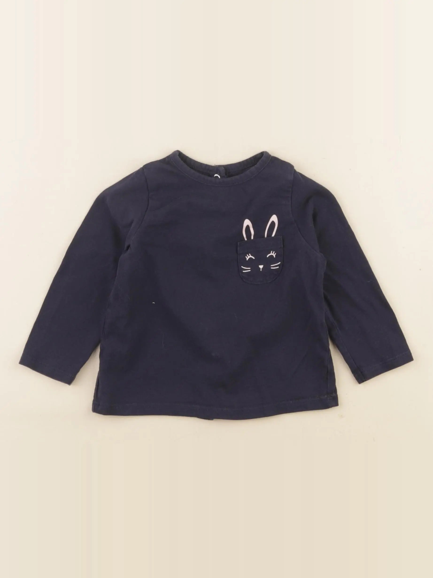 Vertbaudet - tee-shirt bleu - 9 mois