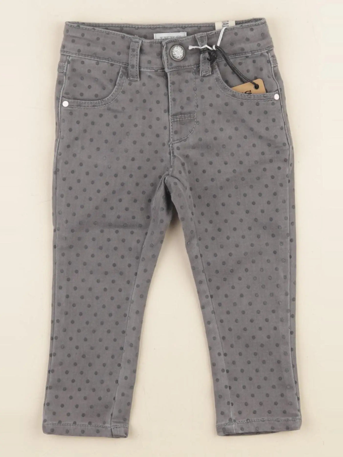 IKKS - jean velours gris - 12 mois
