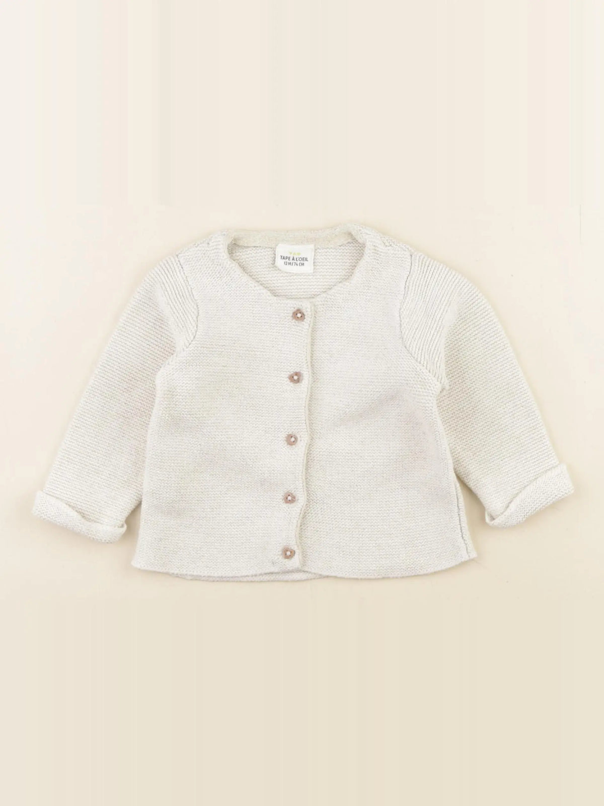 Tape à l'oeil - gilet beige, or - 12 mois