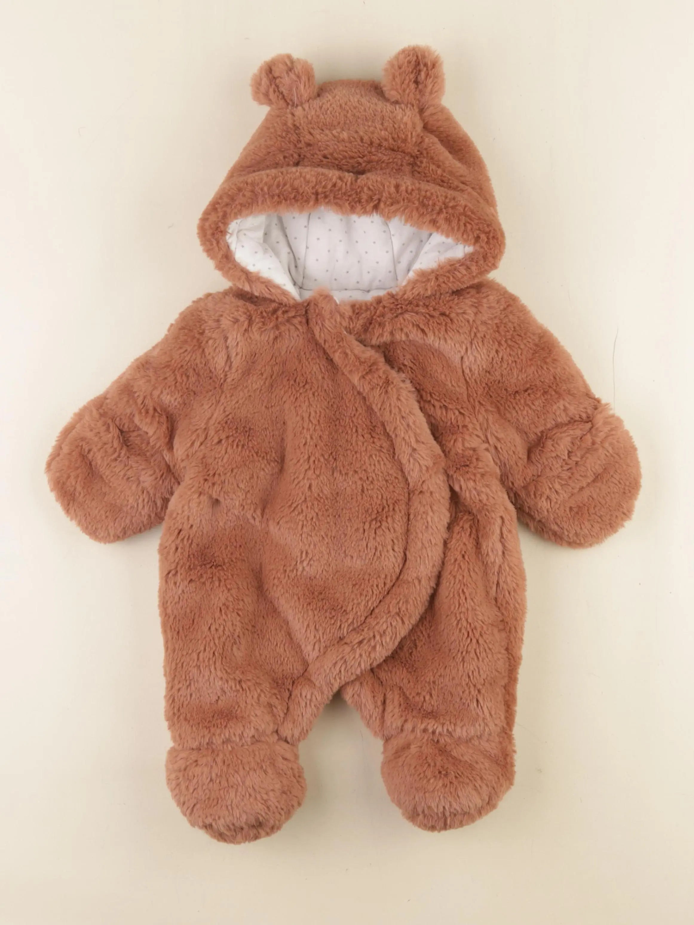 Vertbaudet - combi-pilote marron - 1 mois