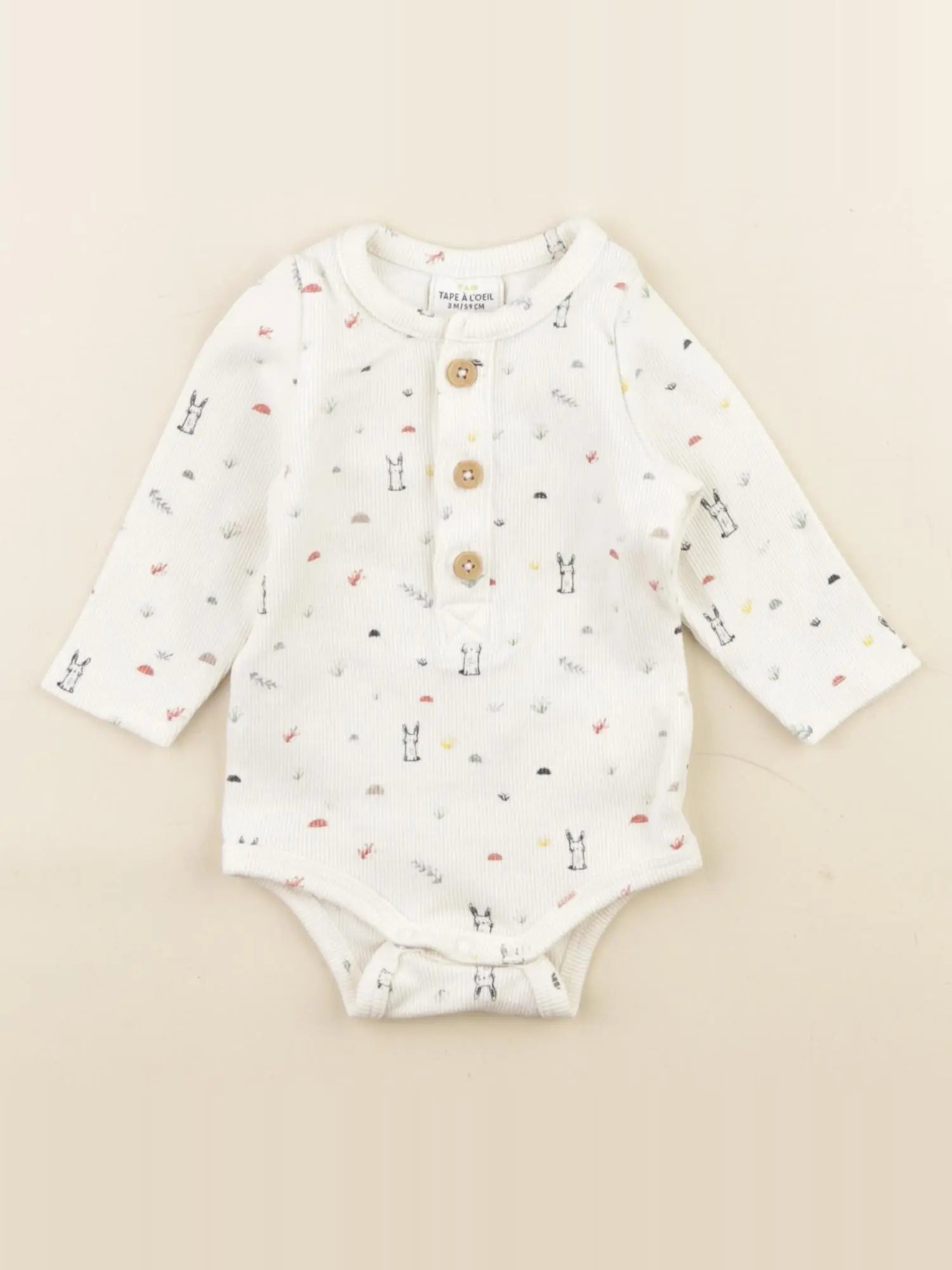 Tape à l'oeil - body tee-shirt multicolore - 3 mois