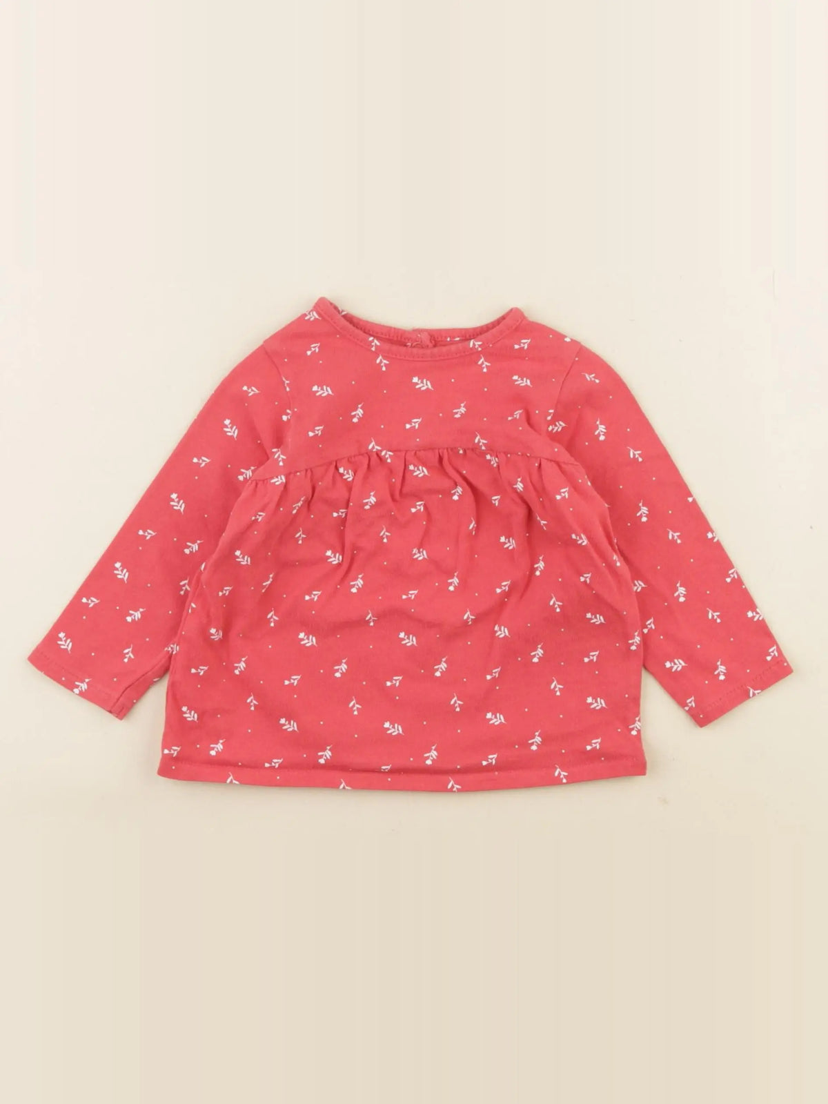 Vertbaudet - tee-shirt rouge - 9 mois