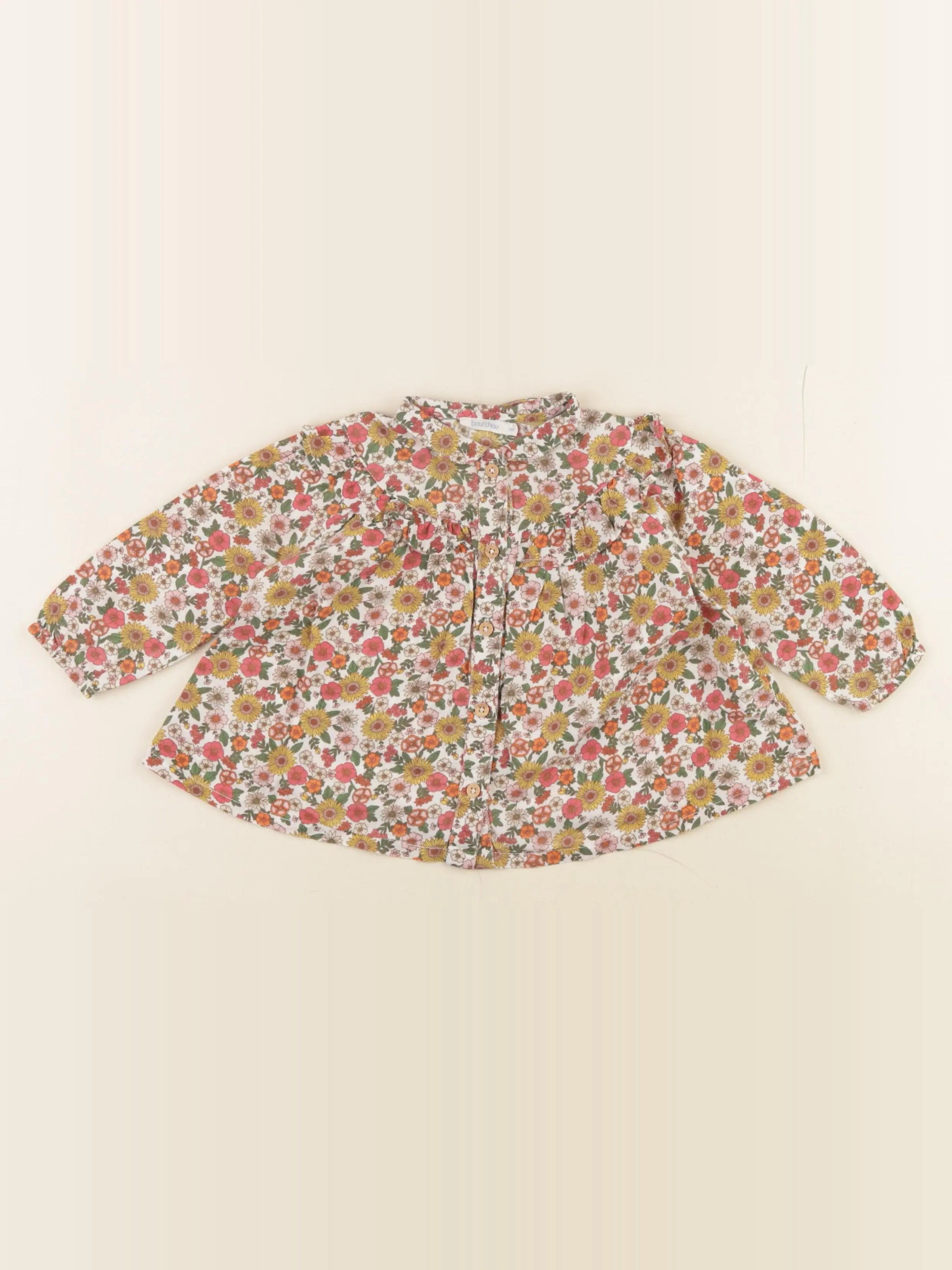 Boutchou - blouse multicolore - 9 mois