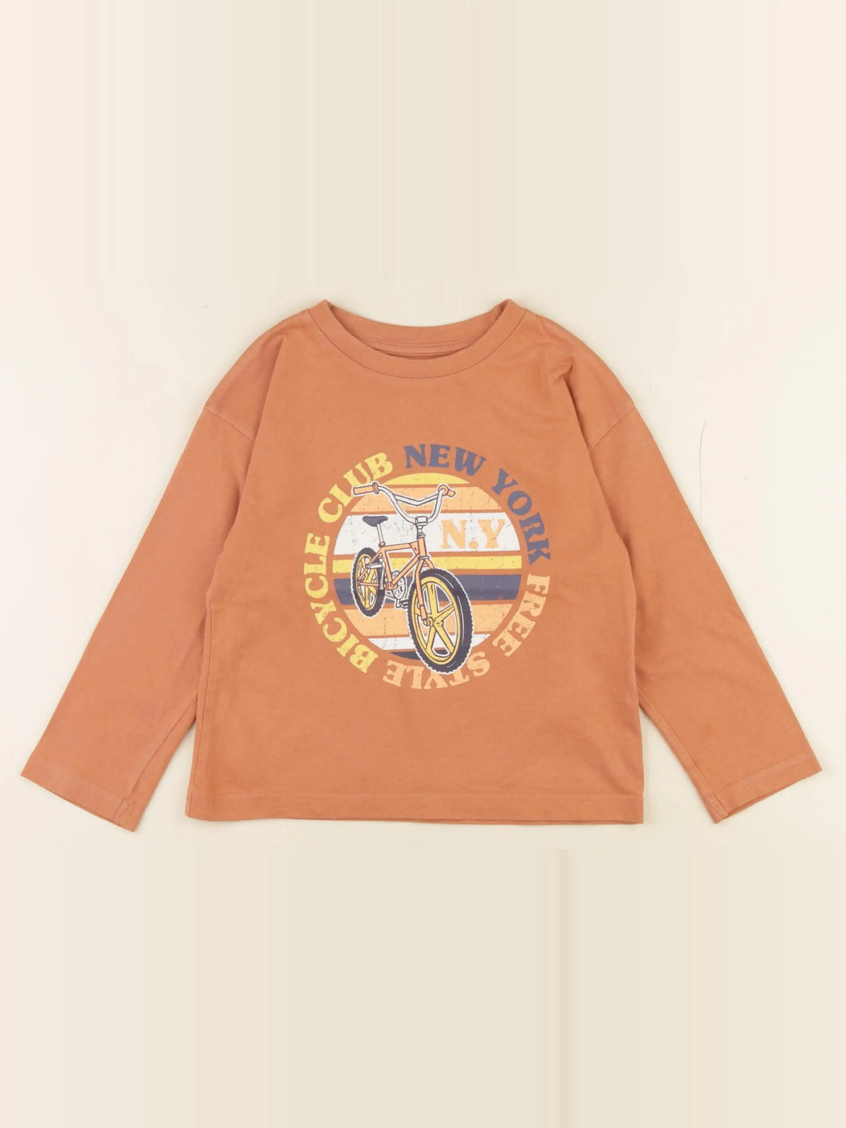 Vertbaudet - tee-shirt marron - 6 ans