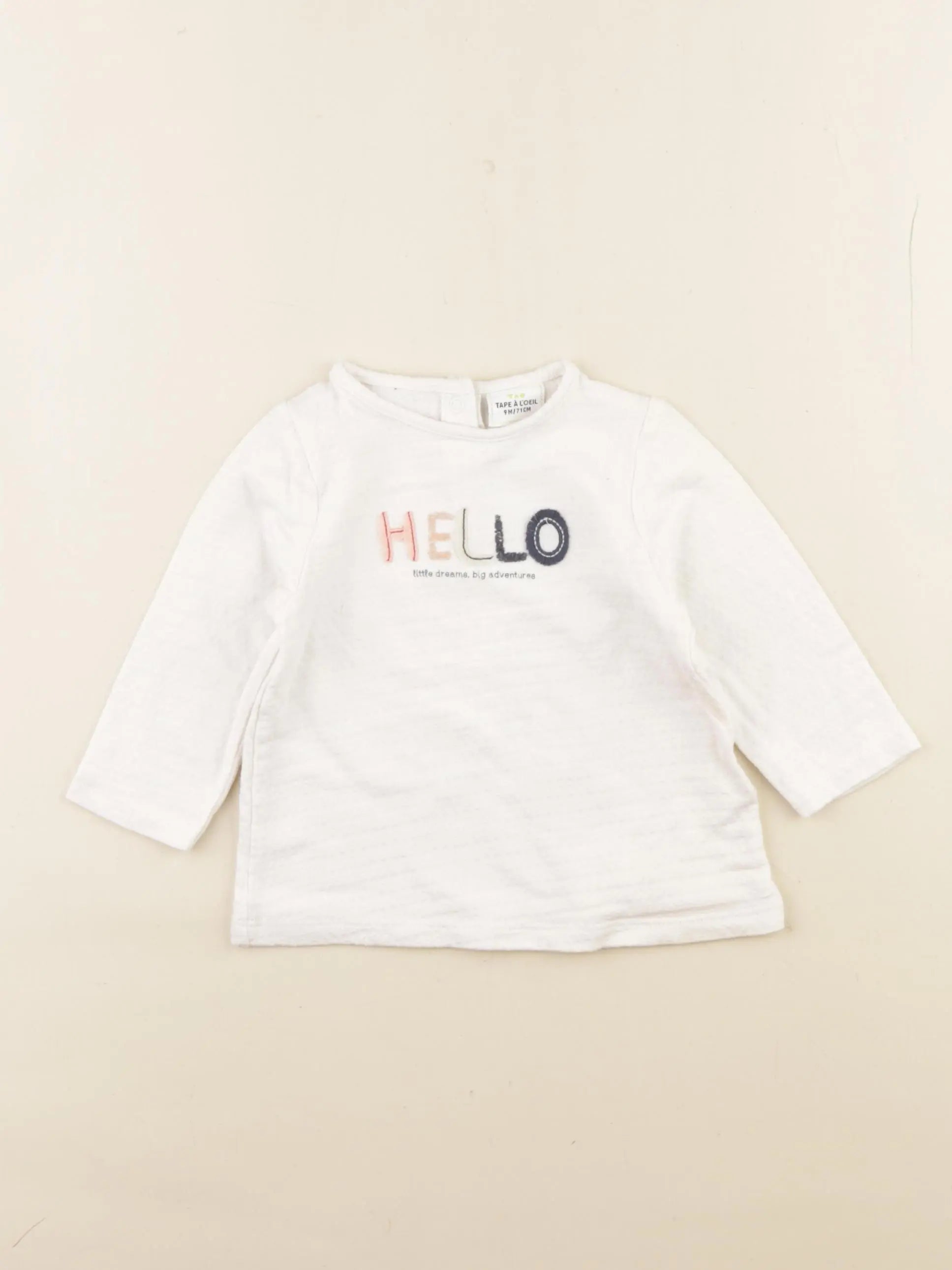 Tape à l'oeil - tee-shirt blanc - 9 mois