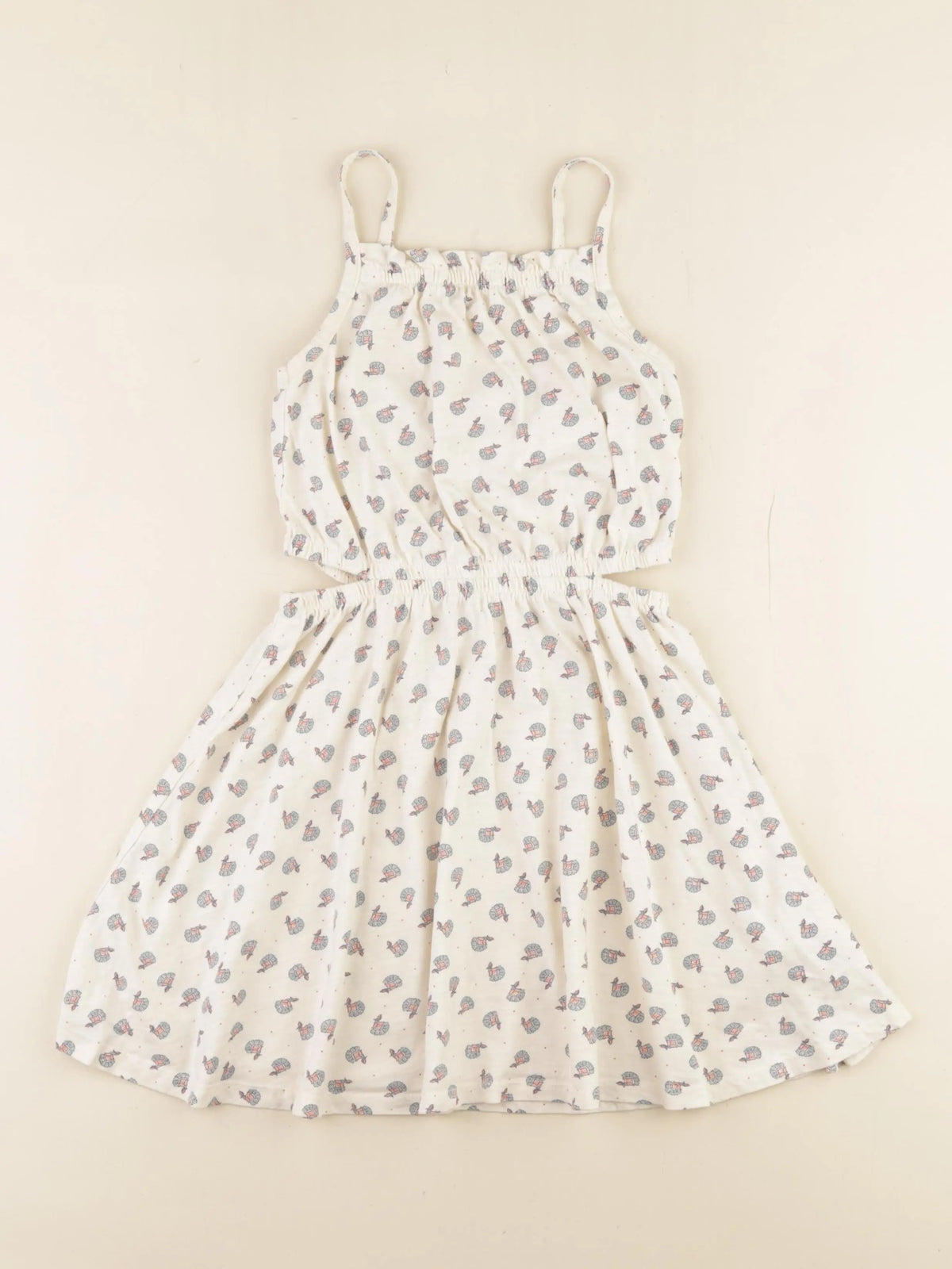 Vertbaudet - robe beige - 8 ans