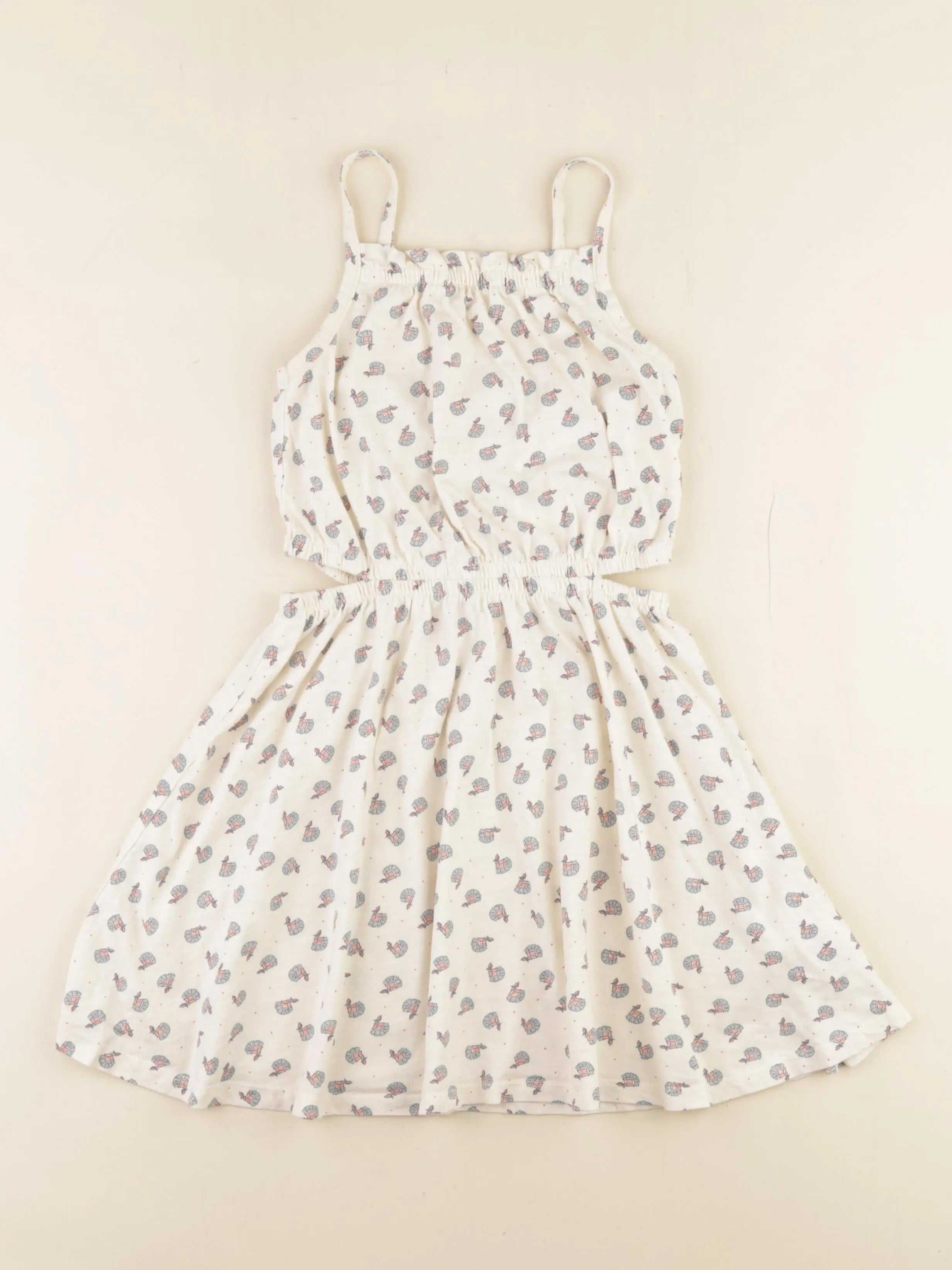 Vertbaudet - robe beige - 8 ans