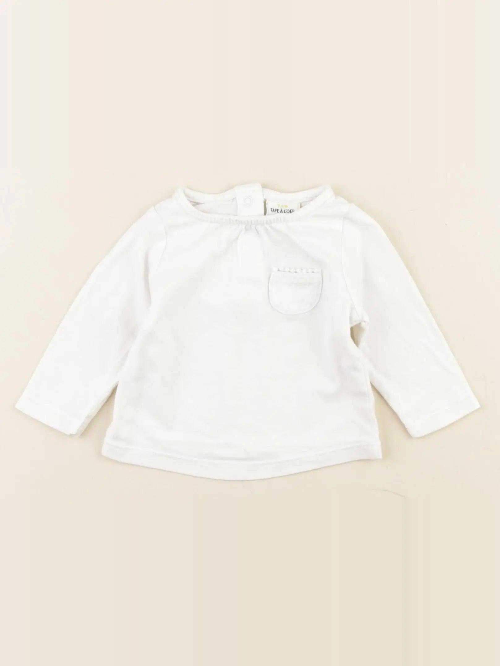 Tape à l'oeil - tee-shirt blanc - 1 mois