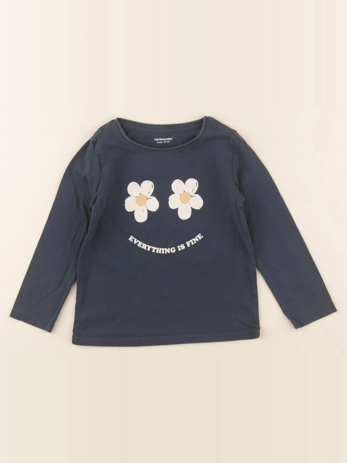 Vertbaudet - tee-shirt bleu - 3 ans