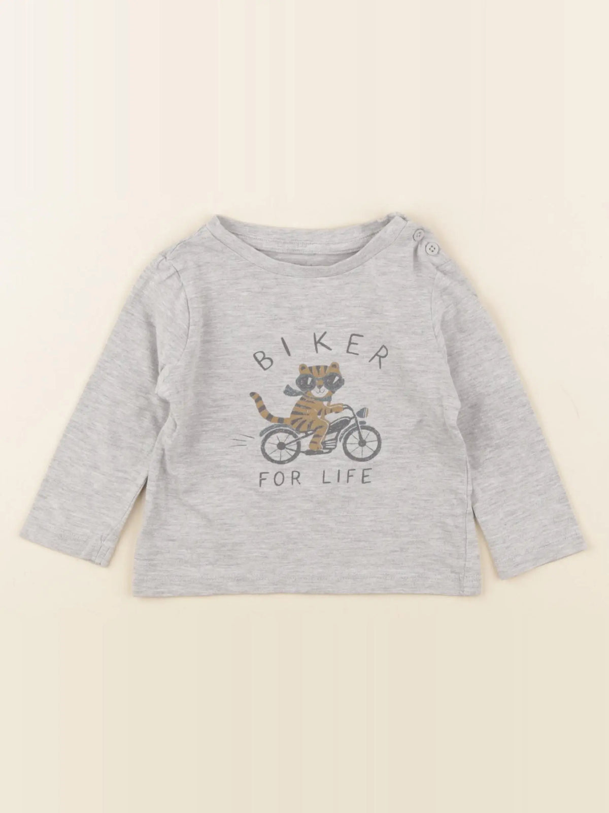 Vertbaudet - tee-shirt gris - 9 mois