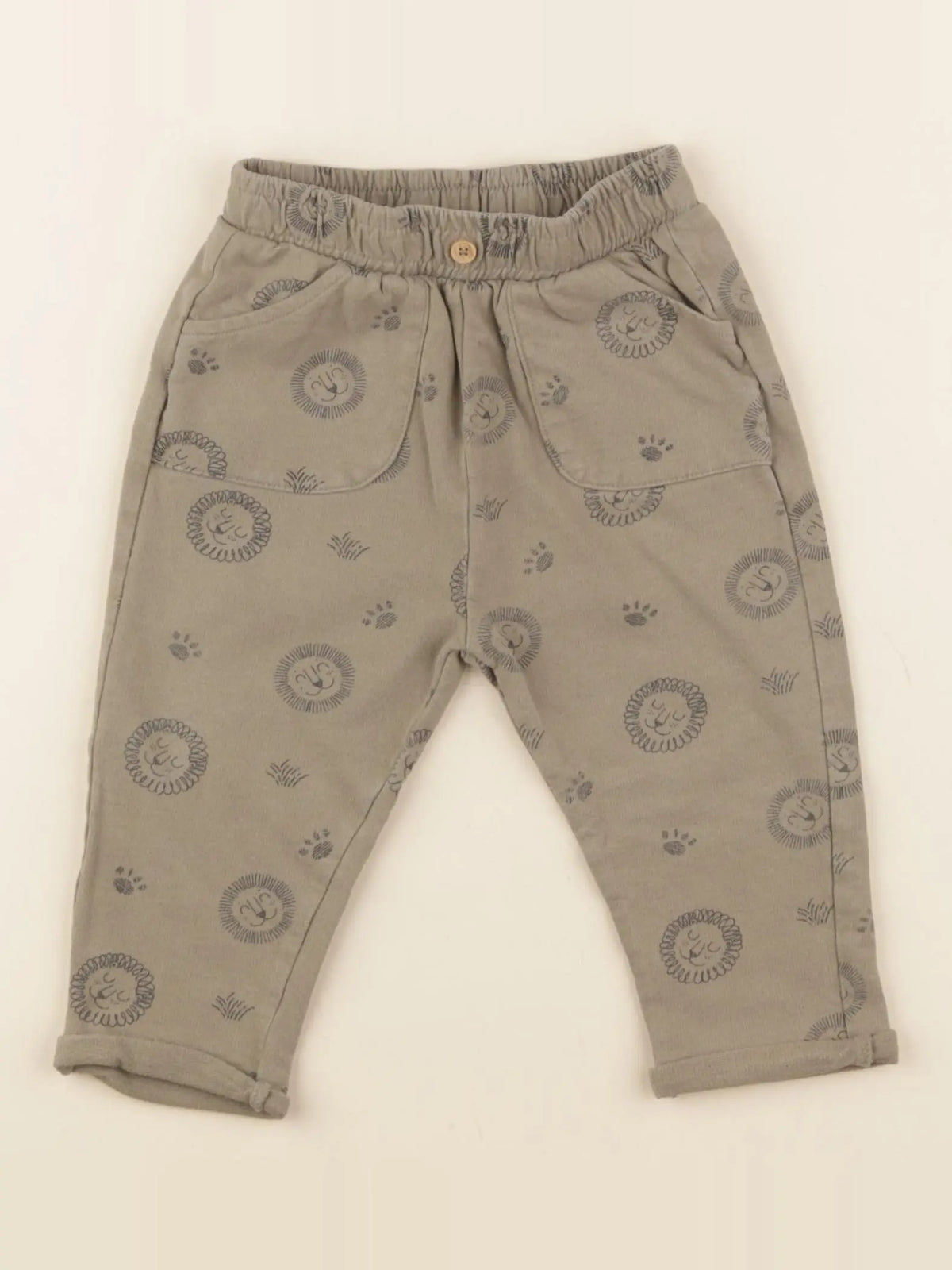 Vertbaudet - pantalon vert - 9 mois