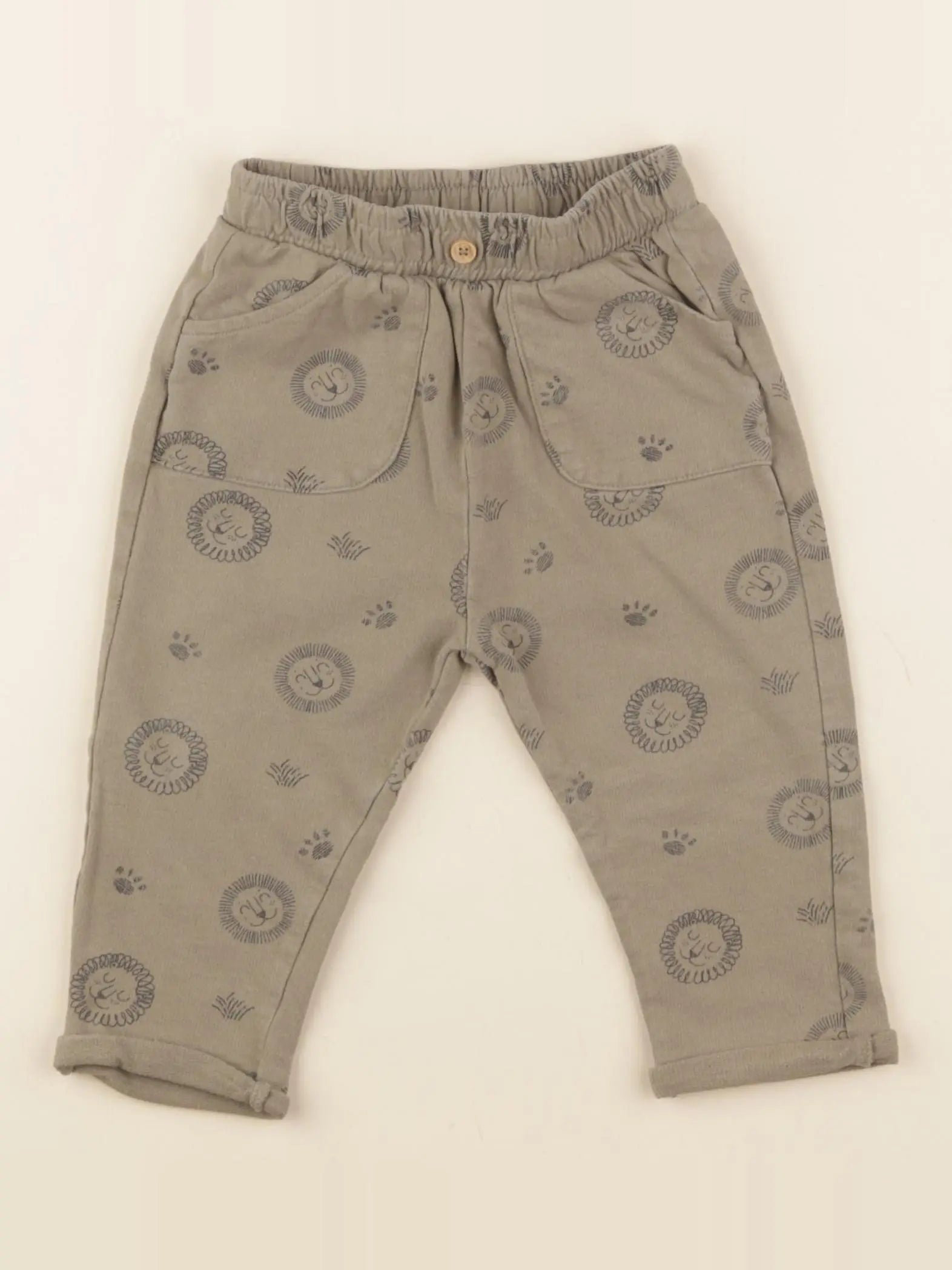 Vertbaudet - pantalon vert - 9 mois