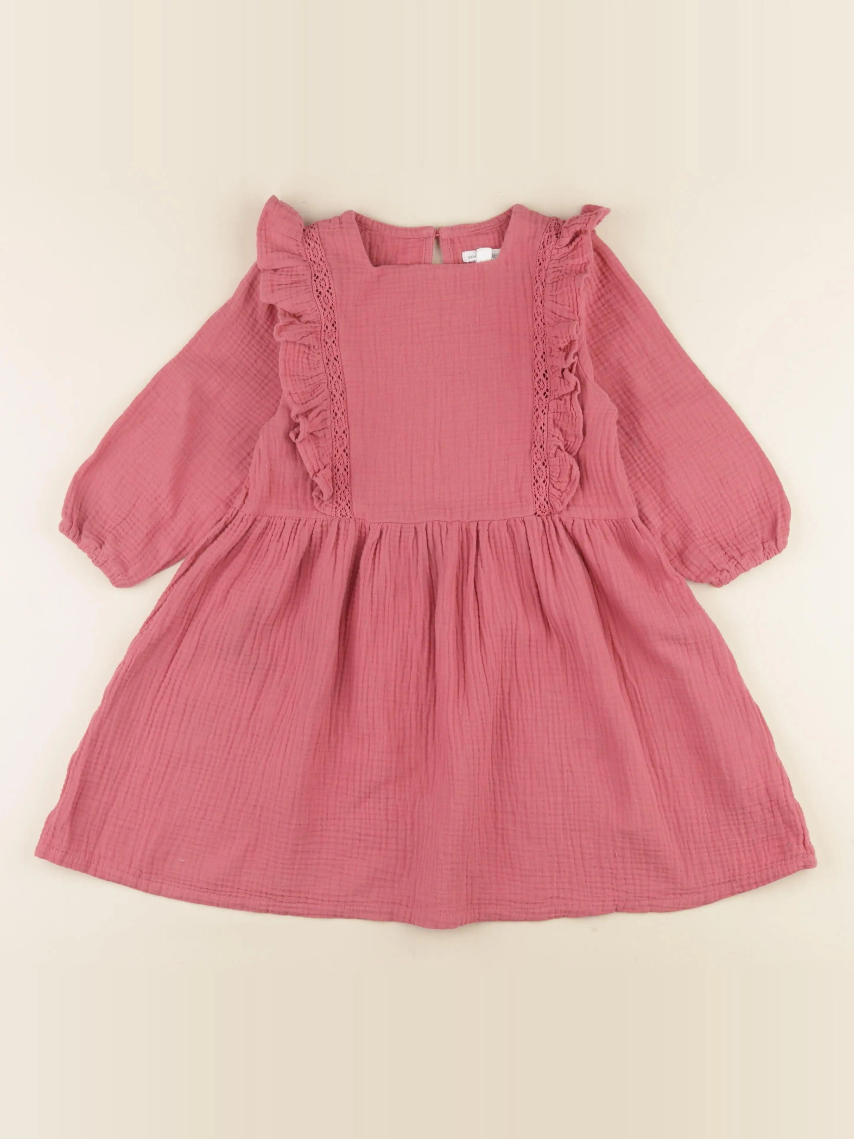 Vertbaudet - robe rose - 7 ans