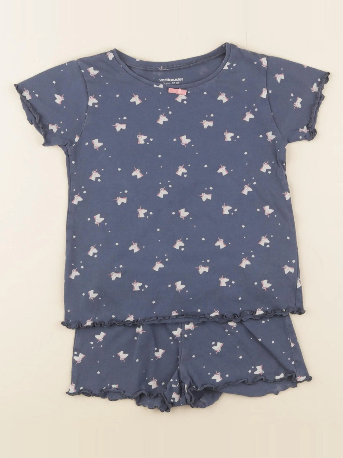 Vertbaudet - pyjama coton bleu - 3 ans