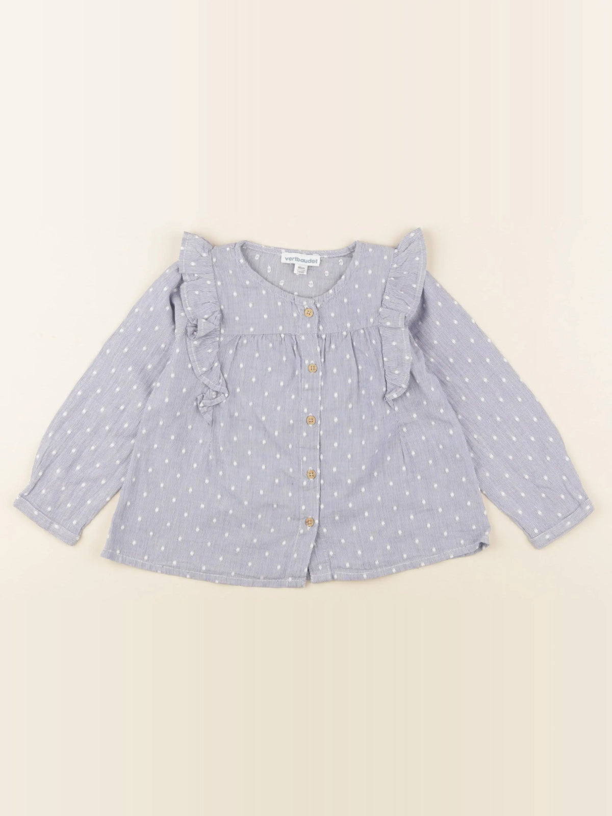 Vertbaudet - blouse bleu - 2 ans