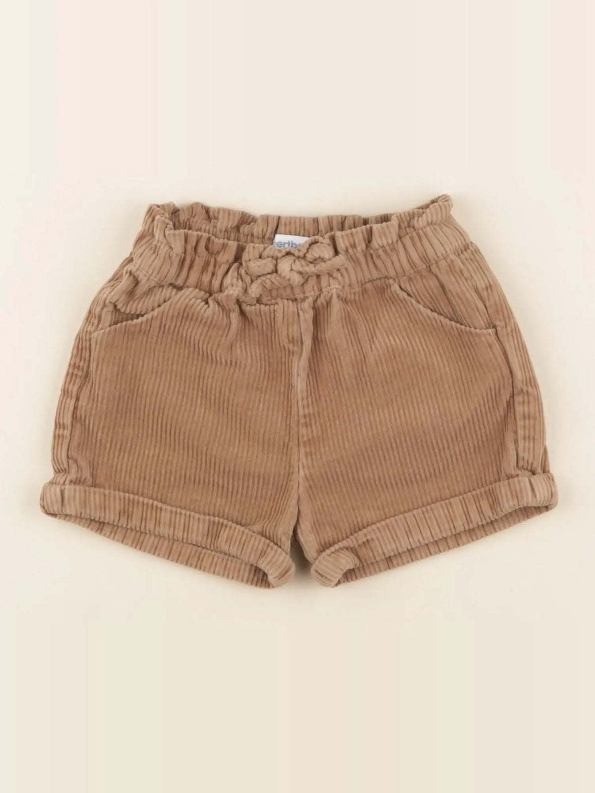 Vertbaudet - short marron - 18 mois