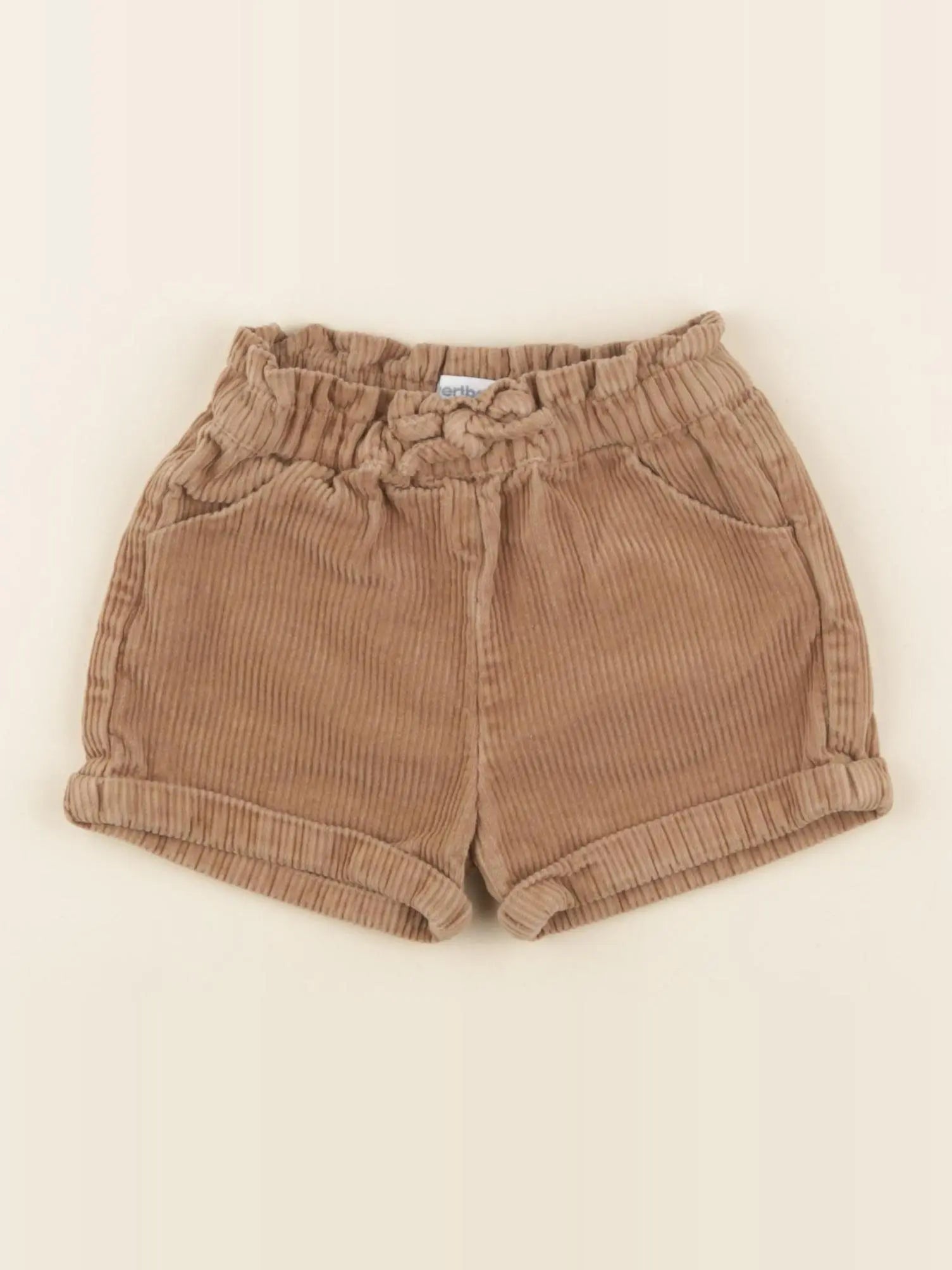 Vertbaudet - short marron - 18 mois