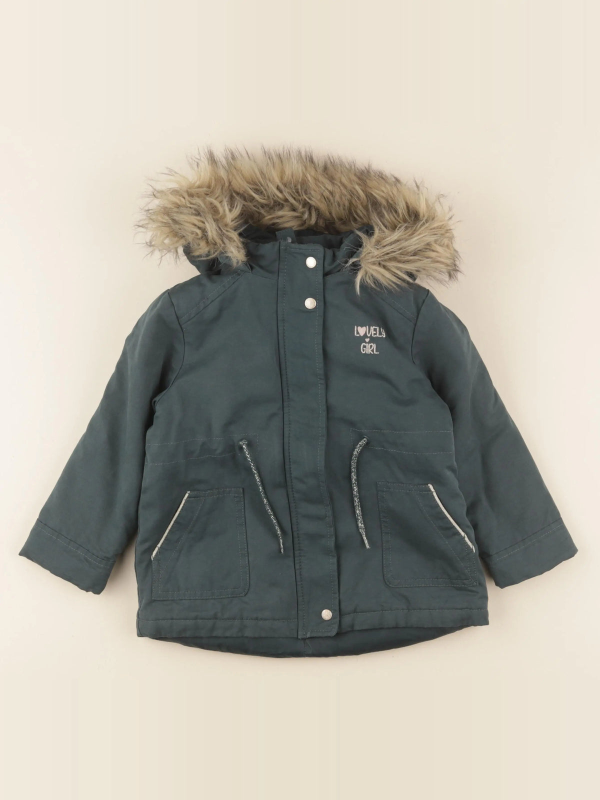 Vertbaudet - manteau vert - 3 ans