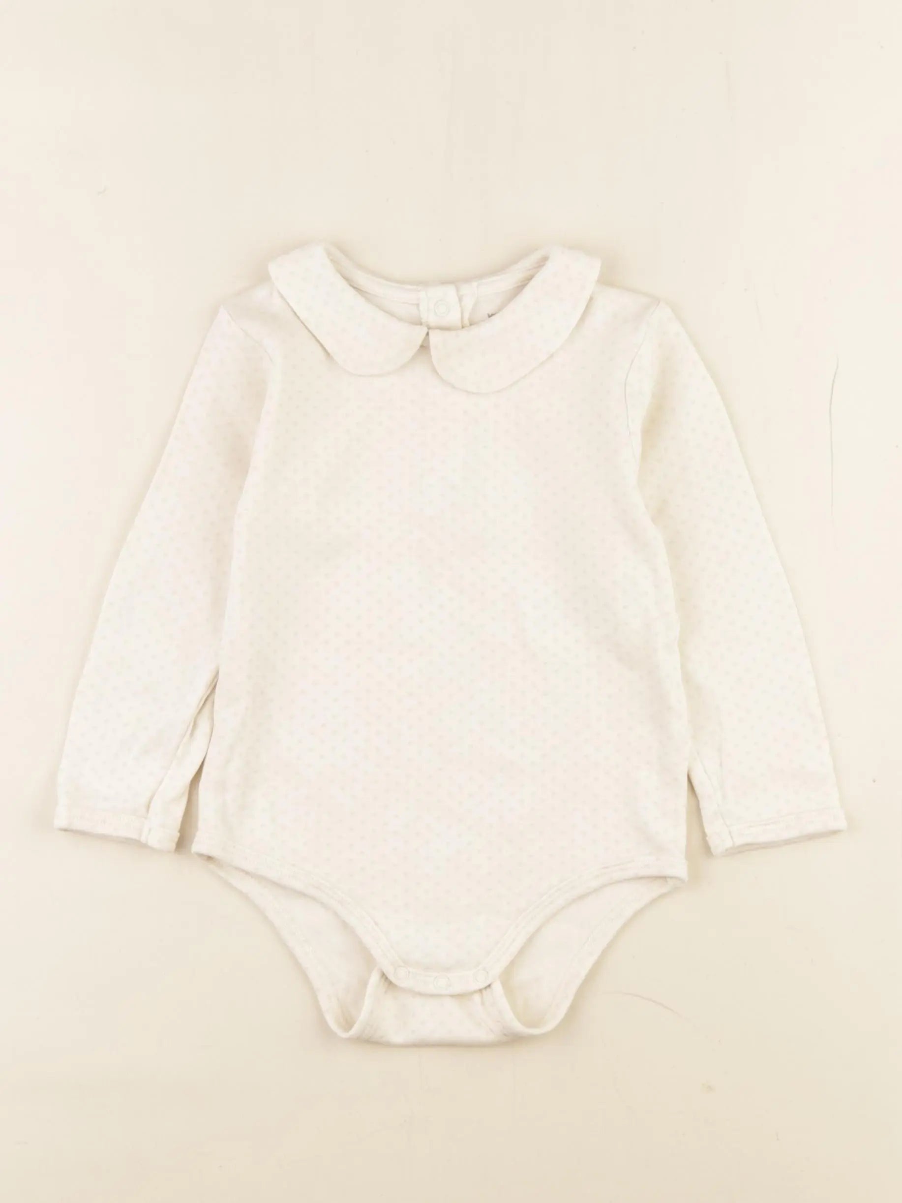 Vertbaudet - body à col beige - 2 ans