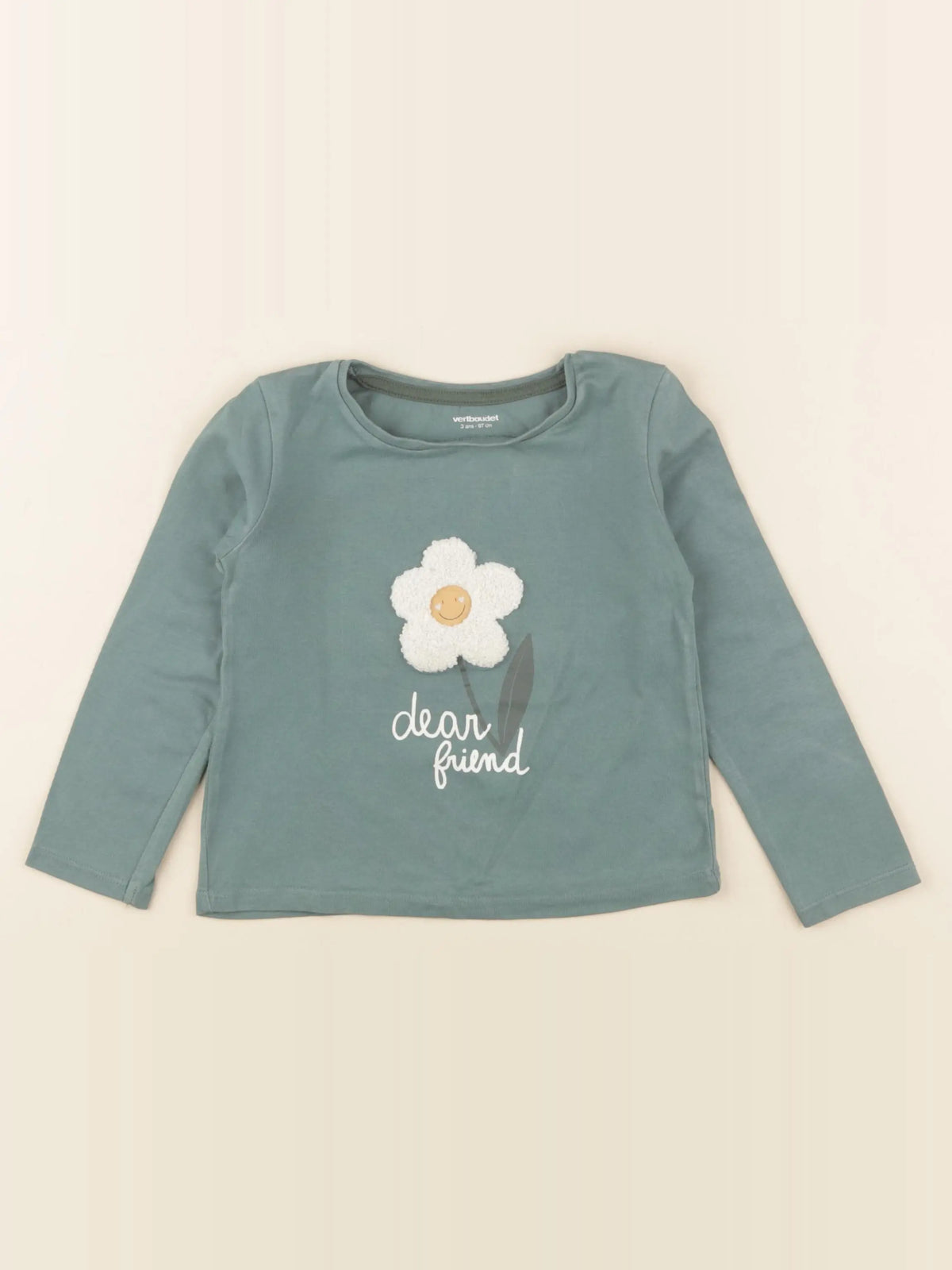 Vertbaudet - tee-shirt vert - 3 ans