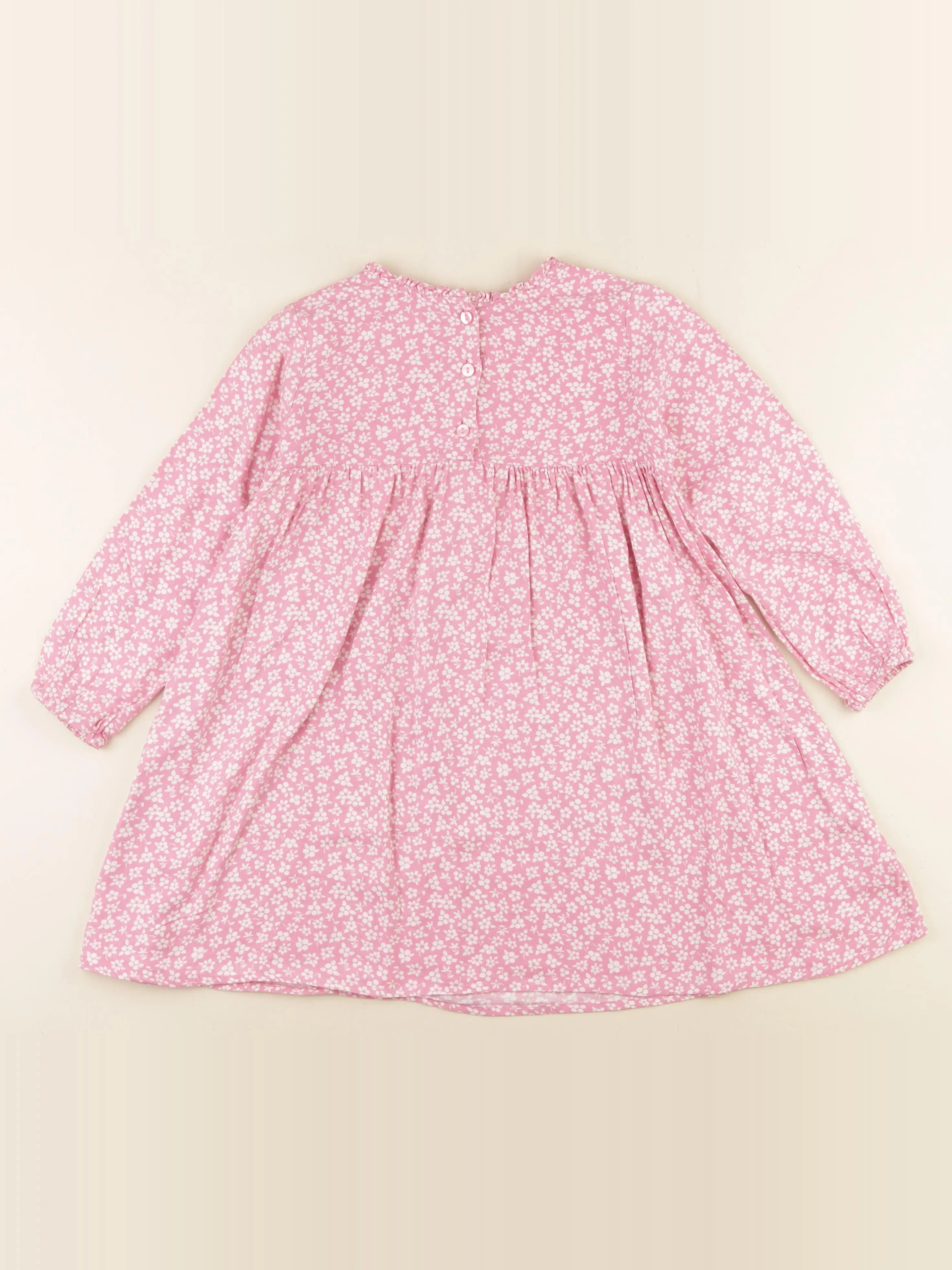 Vertbaudet - robe rose, blanc - 5 ans