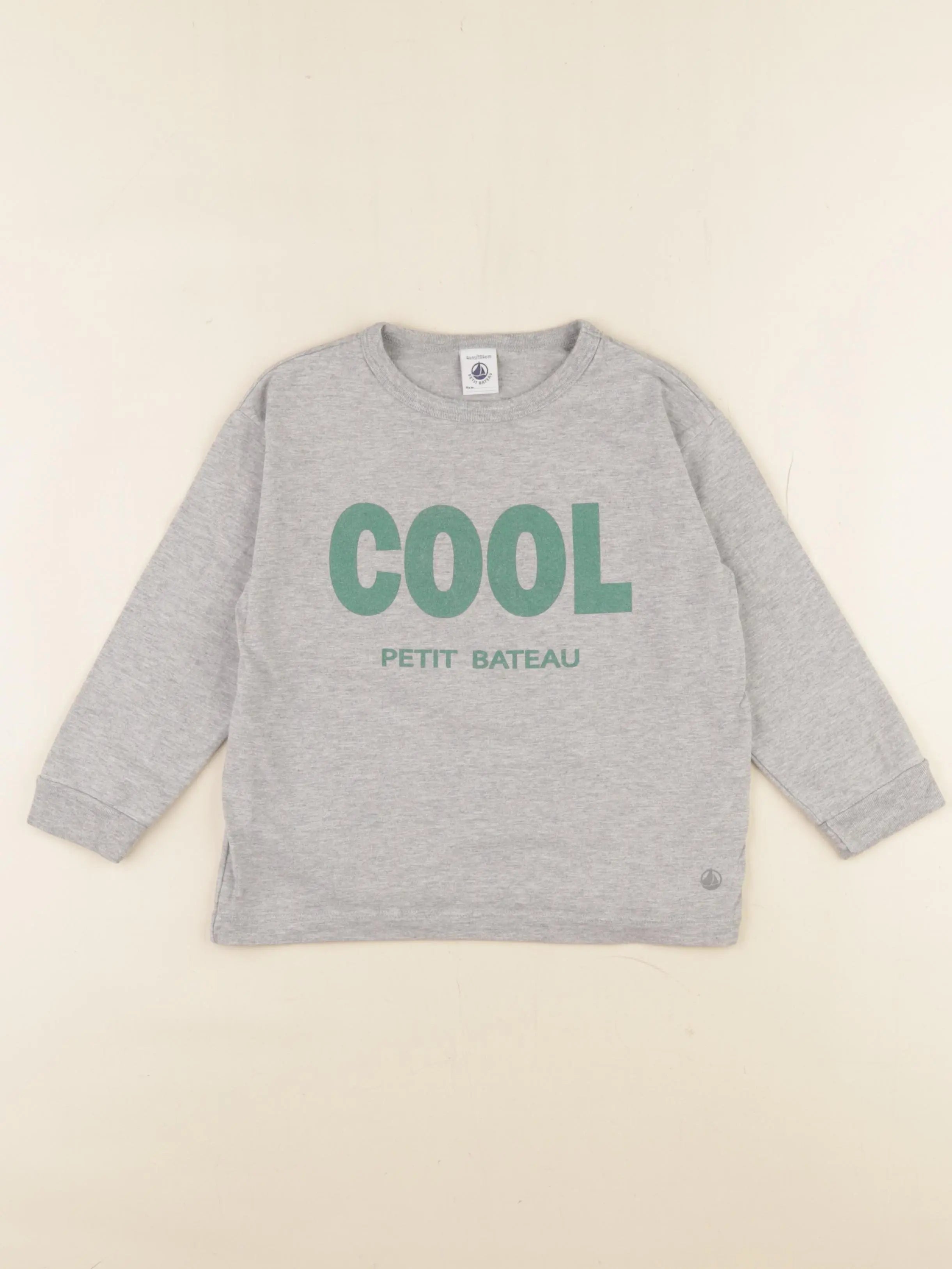 Petit Bateau - tee-shirt gris - 4 ans