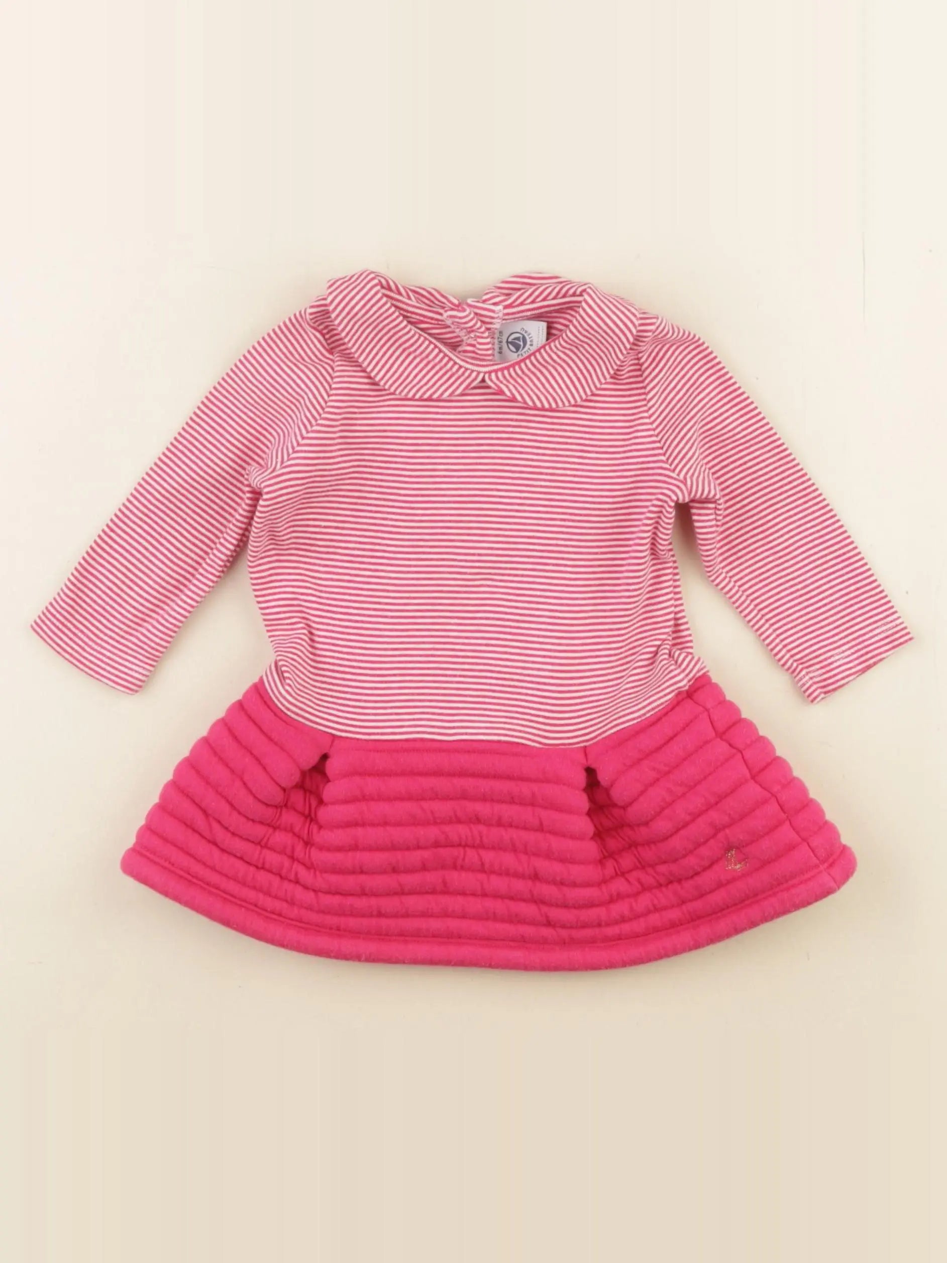 Petit Bateau - robe rouge - 6 mois