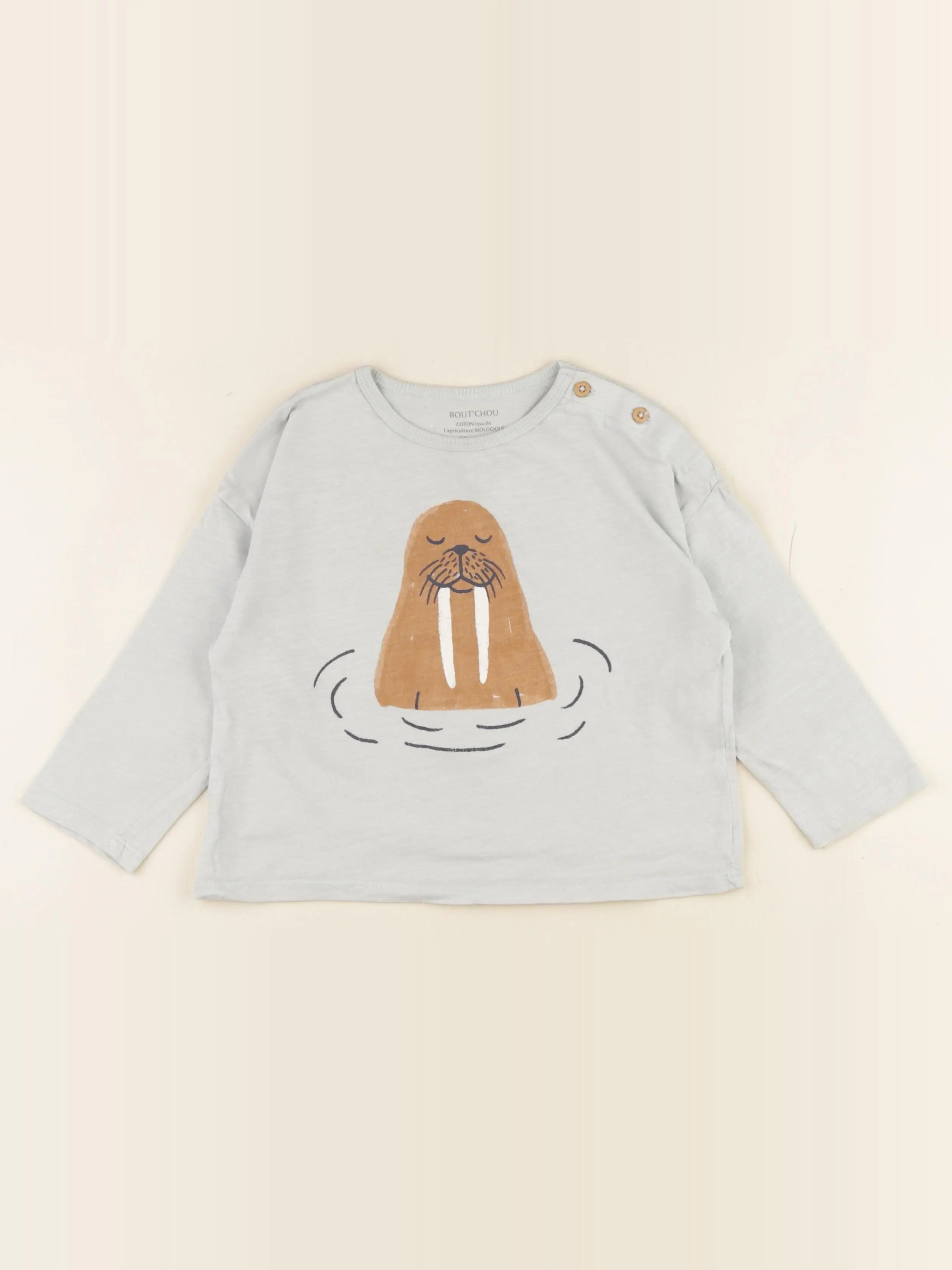 Boutchou - tee-shirt bleu - 3 ans