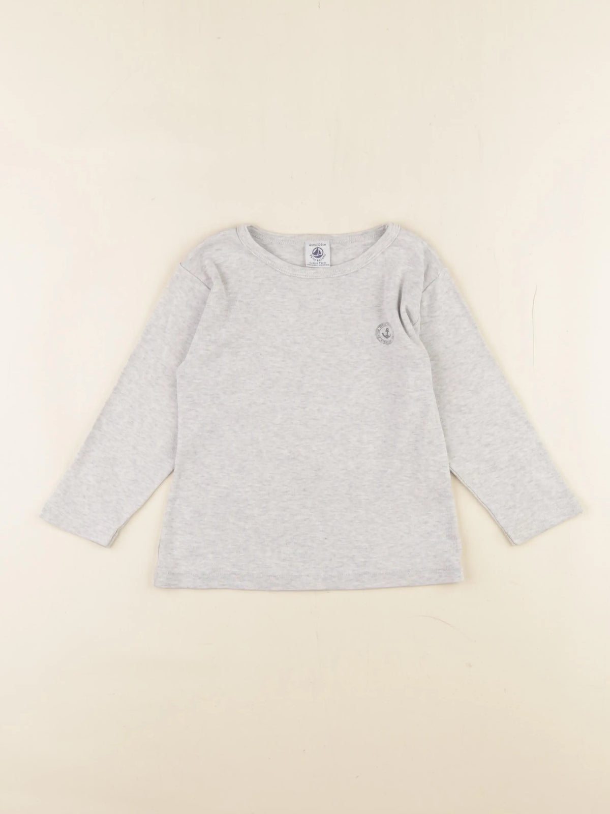 Petit Bateau - maillot de corps gris - 4 ans