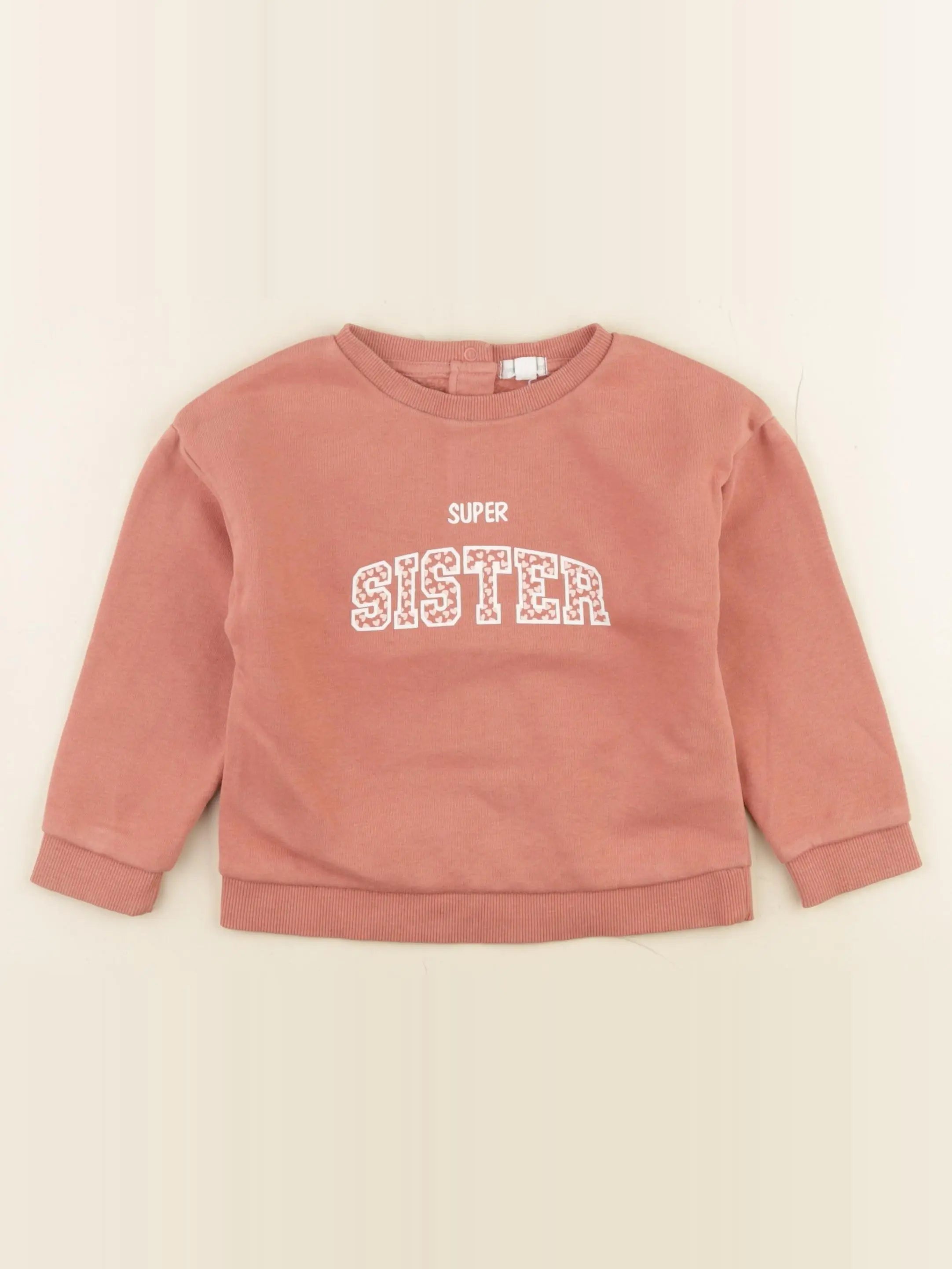 Vertbaudet - sweat rose - 36 mois