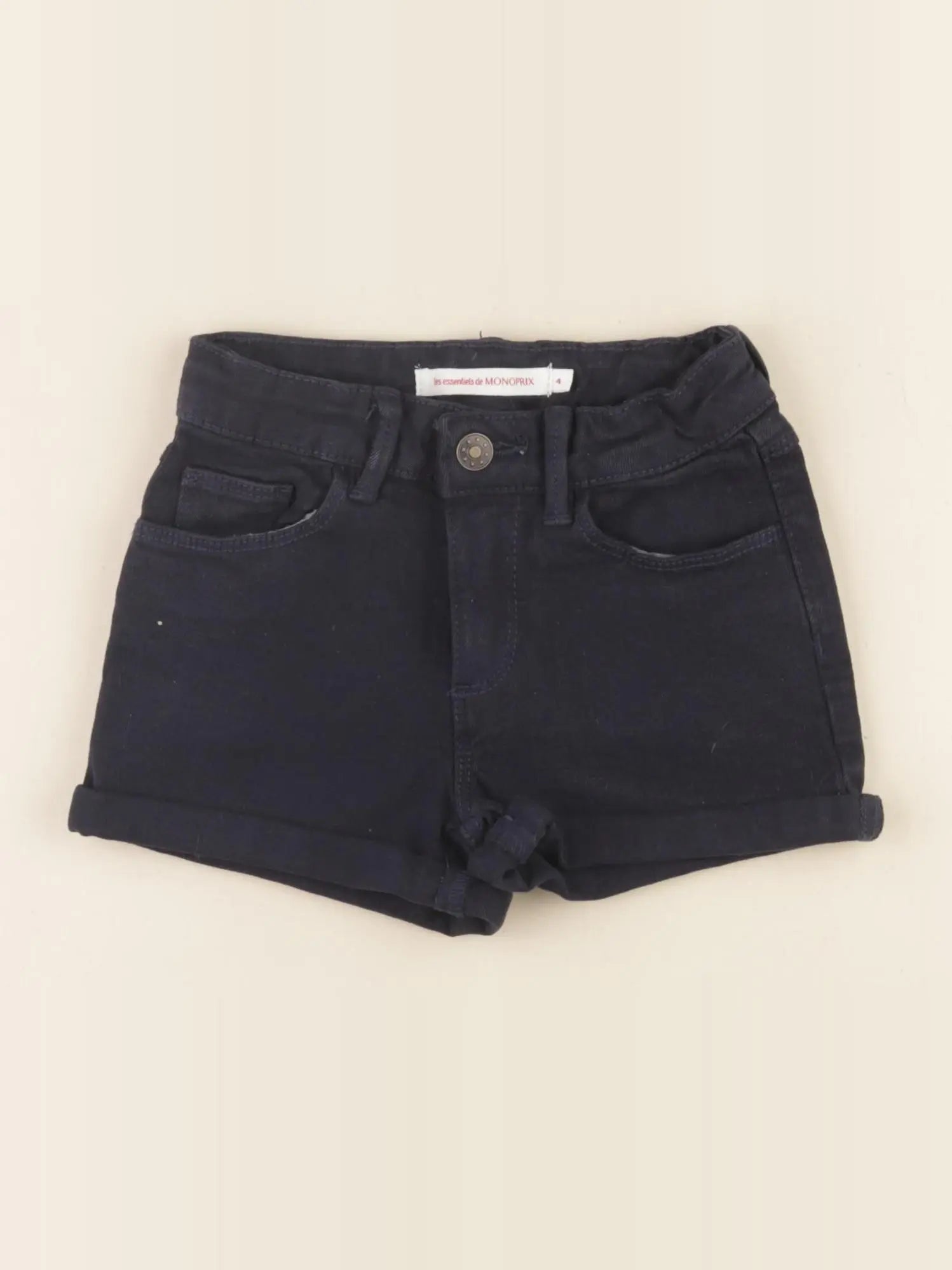 Monoprix - short bleu - 4 ans