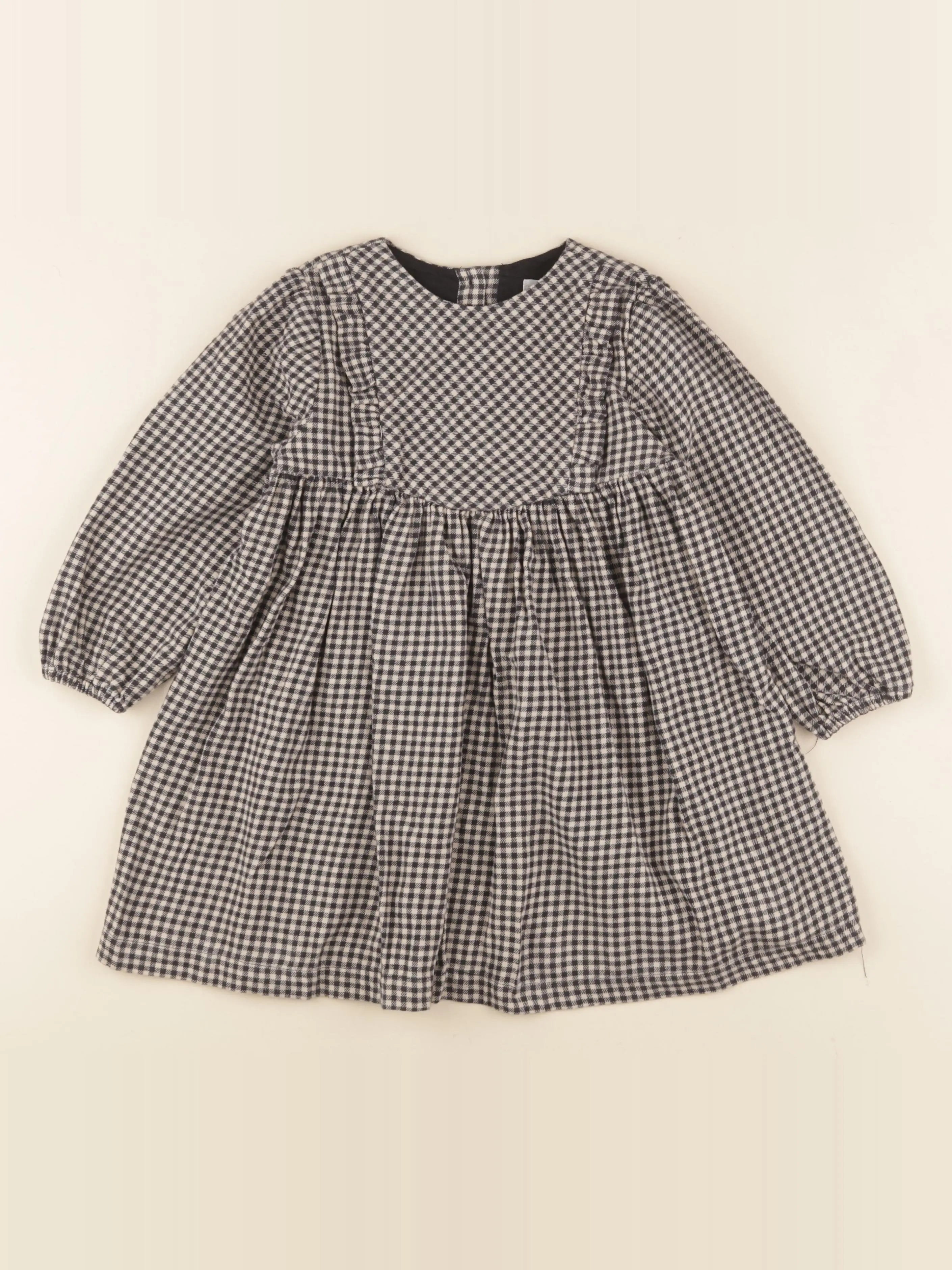 Vertbaudet - robe beige, noir - 10 ans