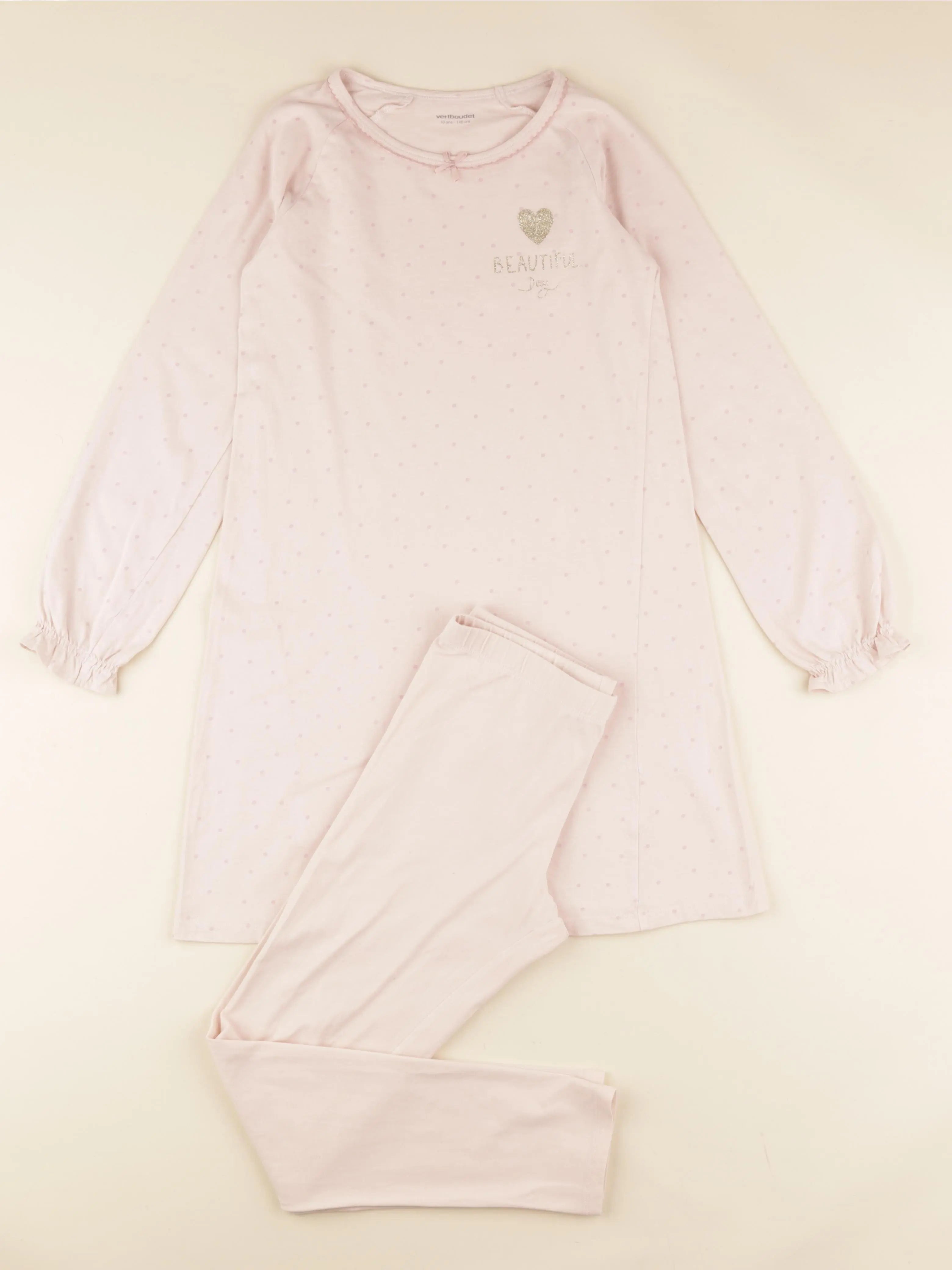 Vertbaudet - pyjama coton rose - 4 ans