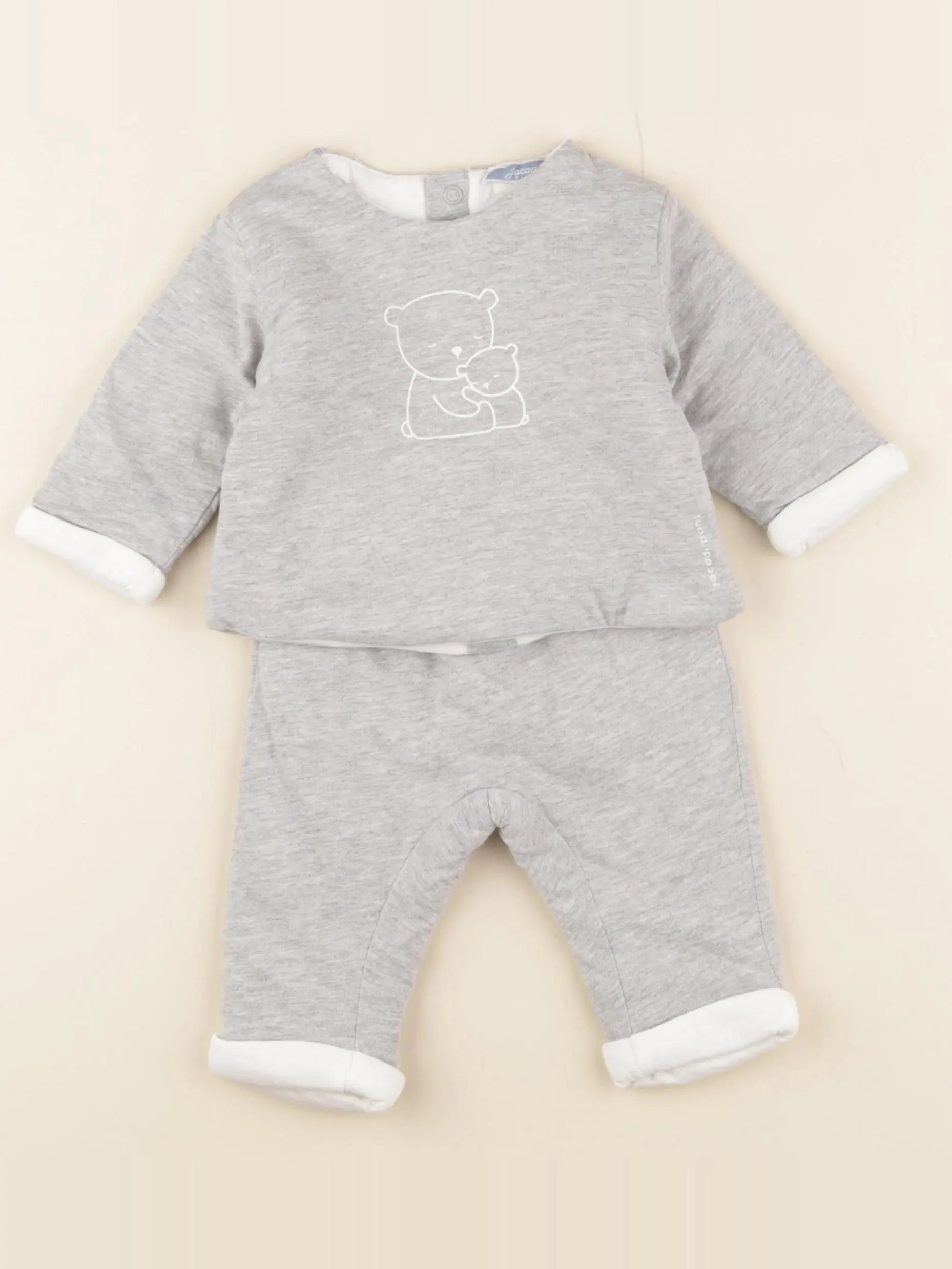 Jacadi - ensemble gris - 3 mois