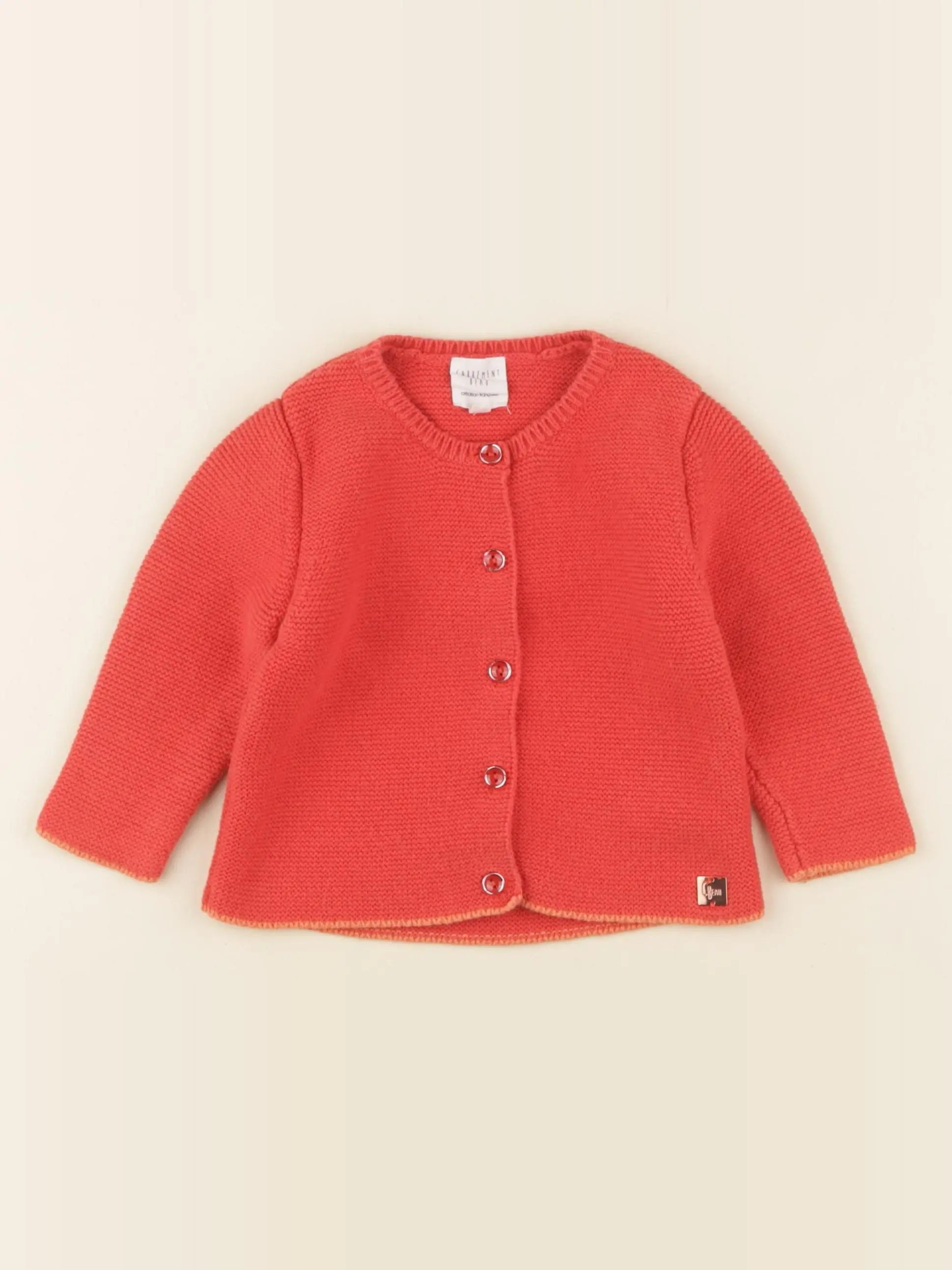 Carrément Beau - gilet rouge - 12 mois