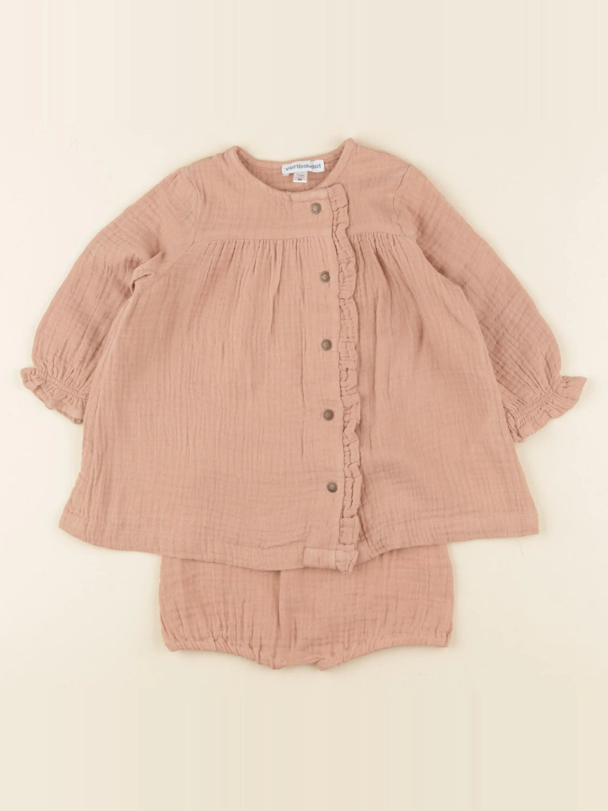 Vertbaudet - robe rose - 9 mois