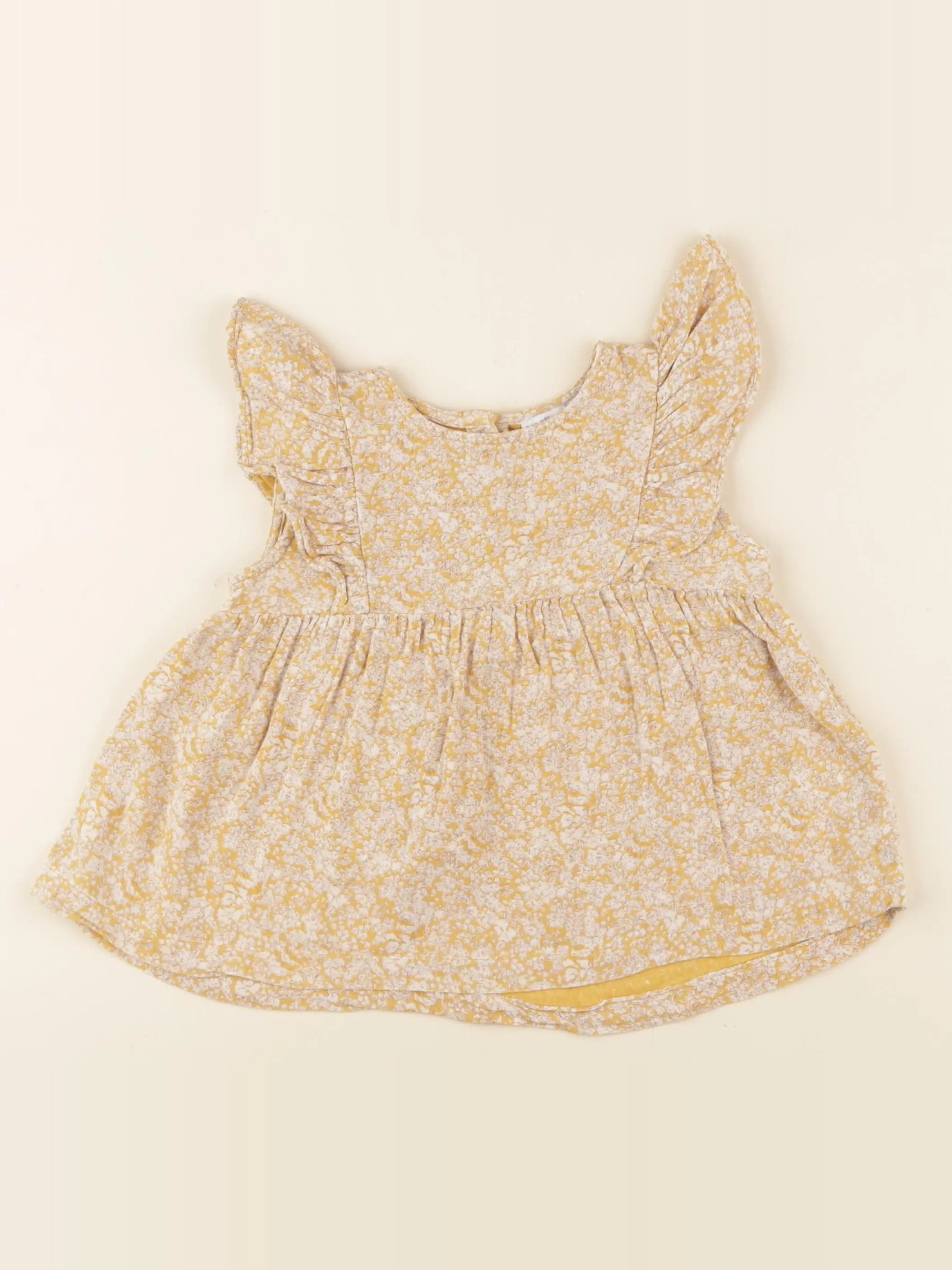 Vertbaudet - blouse jaune, beige - 2 ans