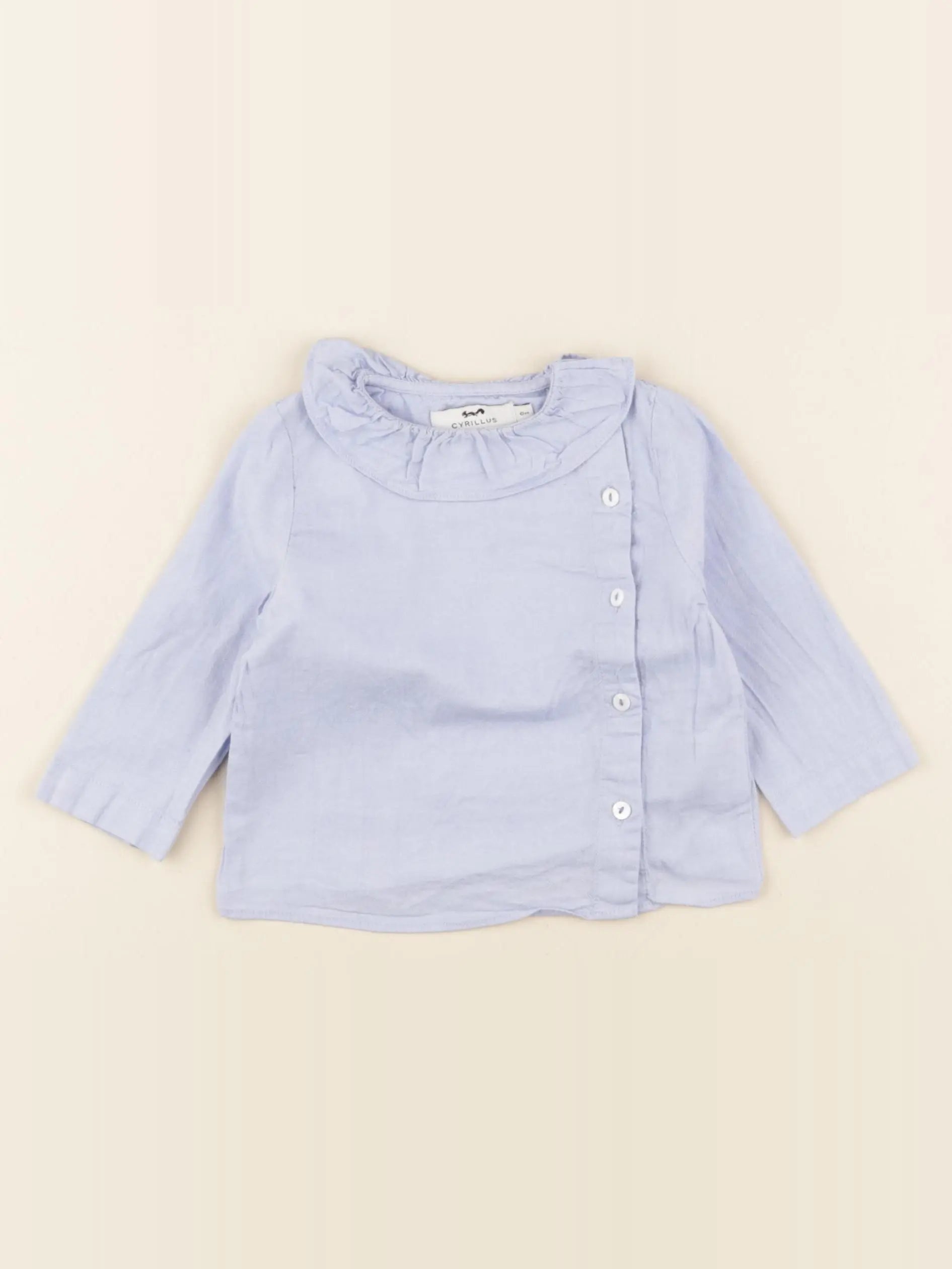 Cyrillus - blouse bleu - 6 mois