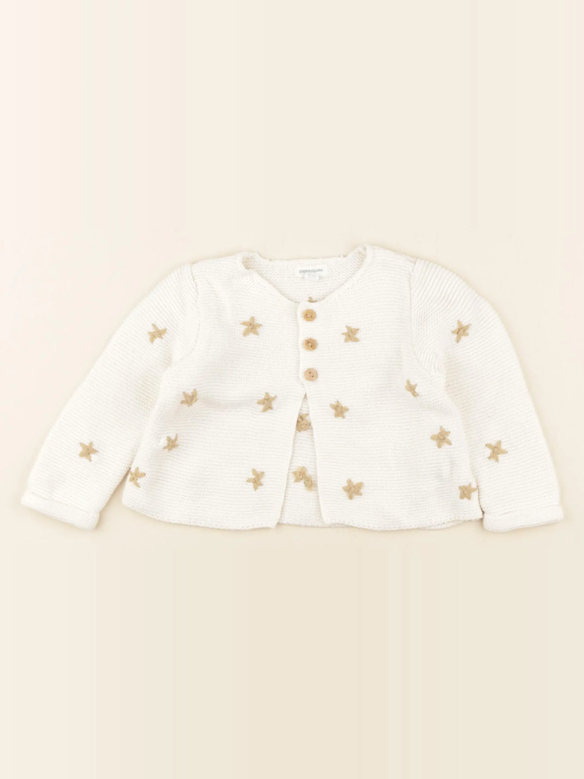 Vertbaudet - gilet blanc - 6 mois