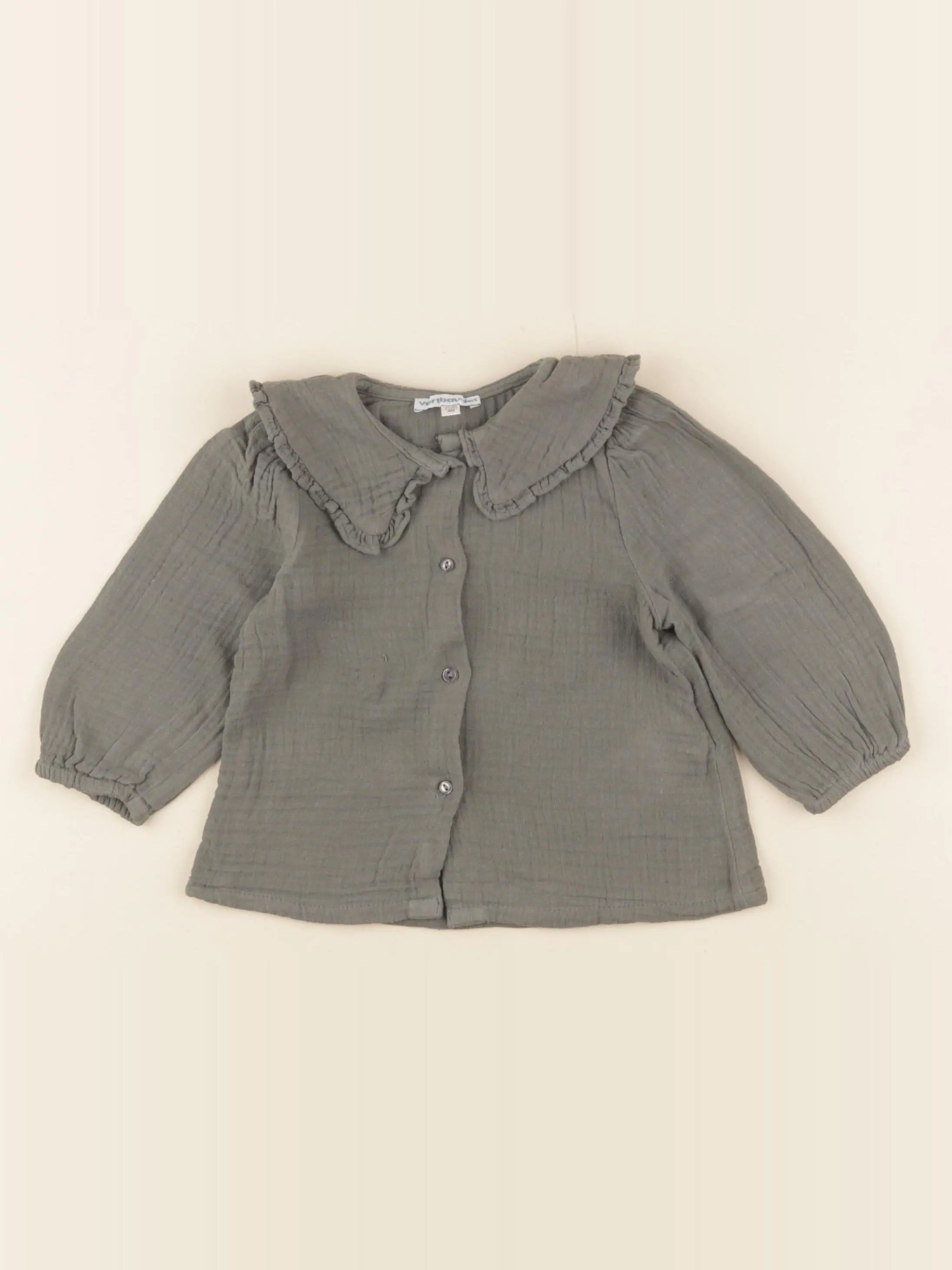 Vertbaudet - blouse vert - 9 mois