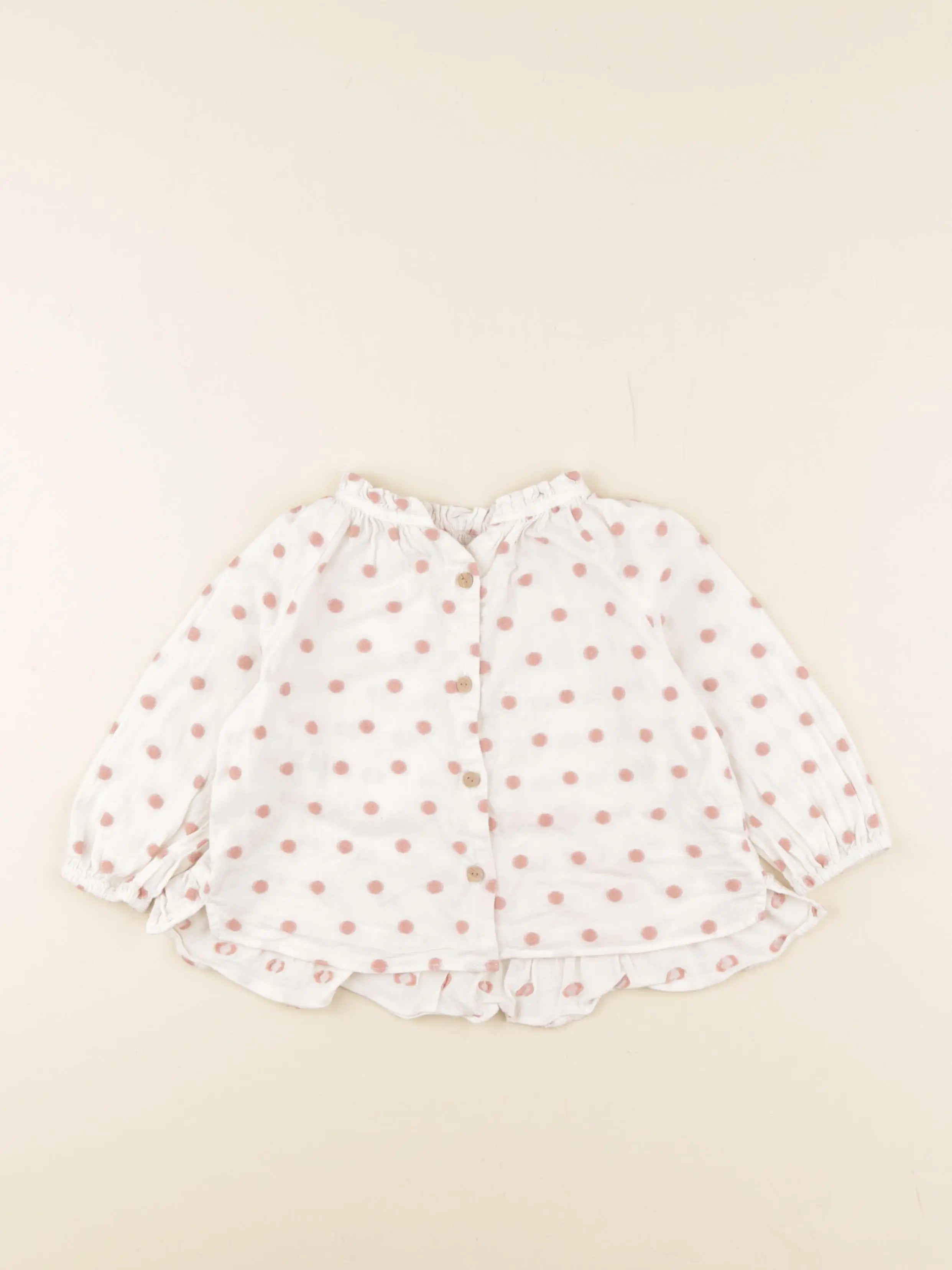 Zara - blouse blanc - 12/18 mois