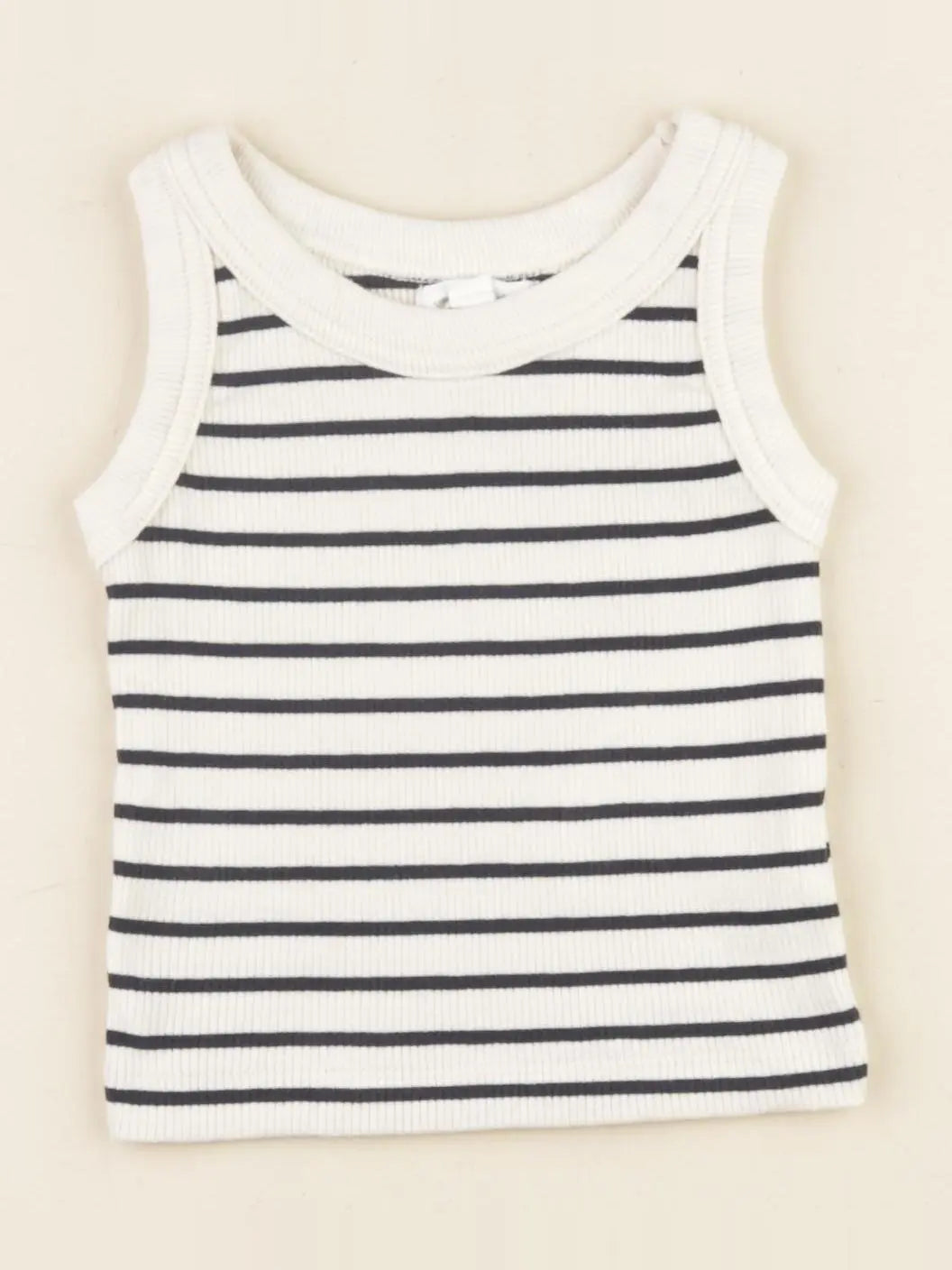 Vertbaudet - débardeur beige, bleu - 2 ans