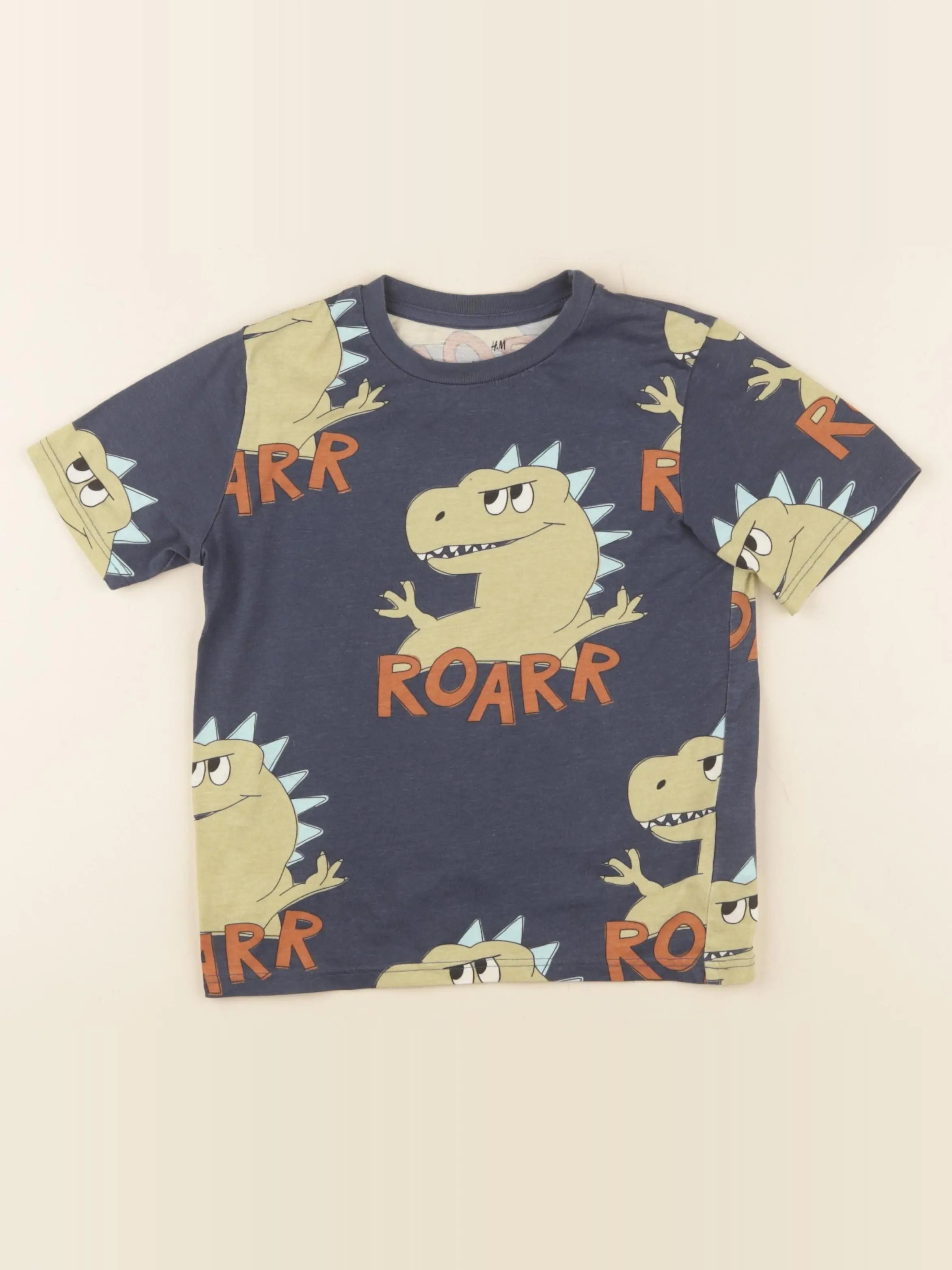 H&M - tee-shirt bleu - 4/6 ans
